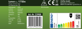 LED Unterbauleuchte "Arusha" schwarz / USB A+C PD, 60cm, Licht neutralweiß