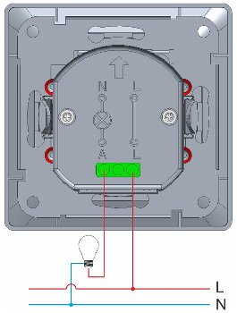 DELPHI Bewegungsmelder 160°, silber / LED geeignet, 250V~, Unterputz, 2-Draht