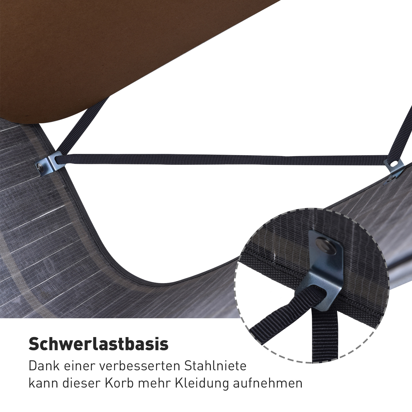 Bambus Wäschekorb mit Deckel 100 L Wäschesammler mit PU-Griffen, Wäschesack aus Segeltuch, Laundry Baskets Wäschesortierer für Waschküche Schlafzimmer Badezimmer Grau