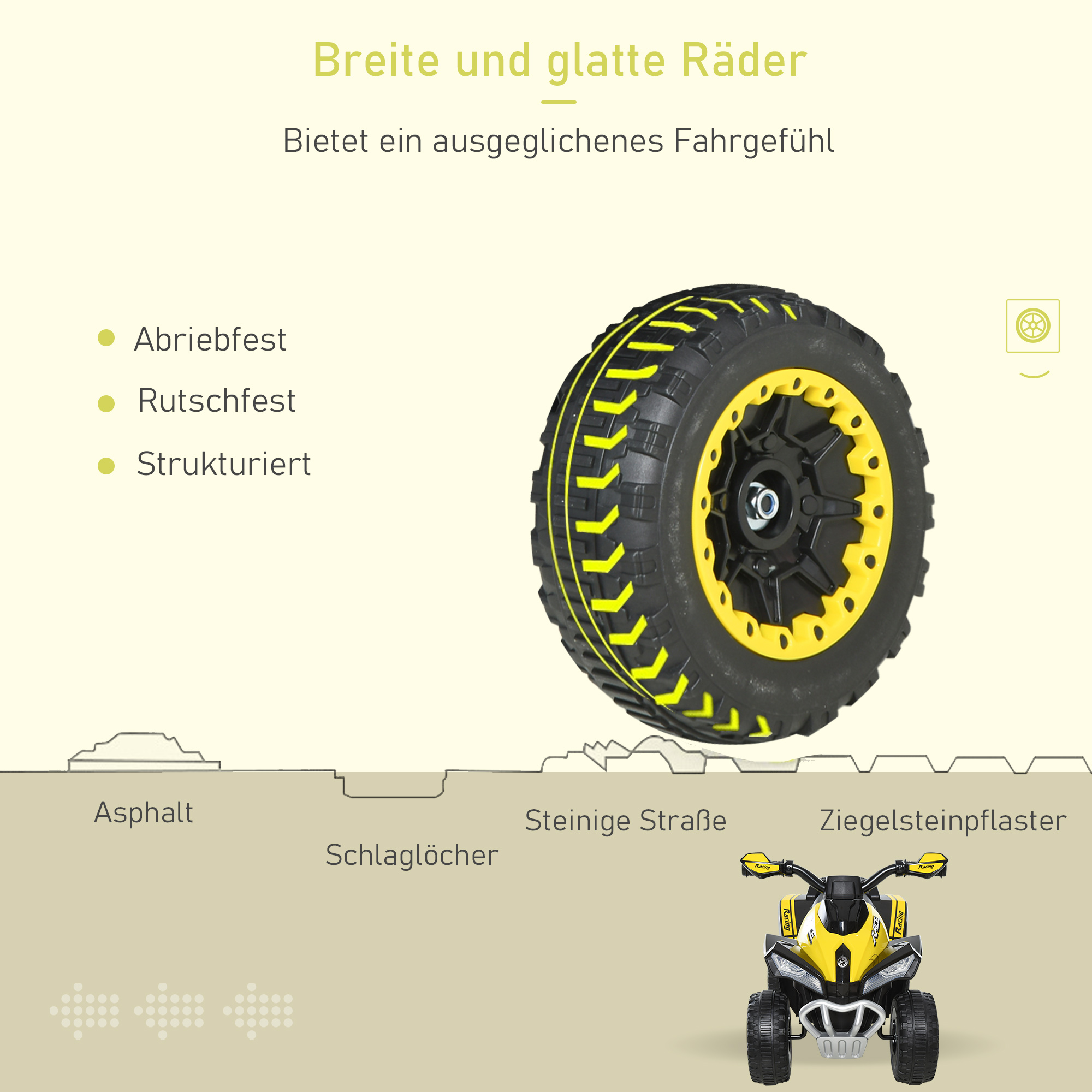 Rutschauto Rutschfahrzeug Kinderfahrzeug für 18-36 Monate Kinder Gelb
