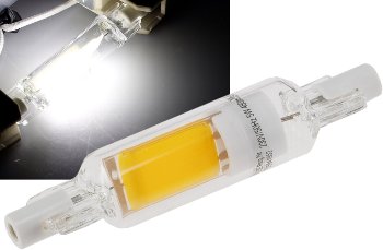 LED Strahler R7s "Glas RS78" / 360°, 510lm, 78mm, 4000k / neutralweiß