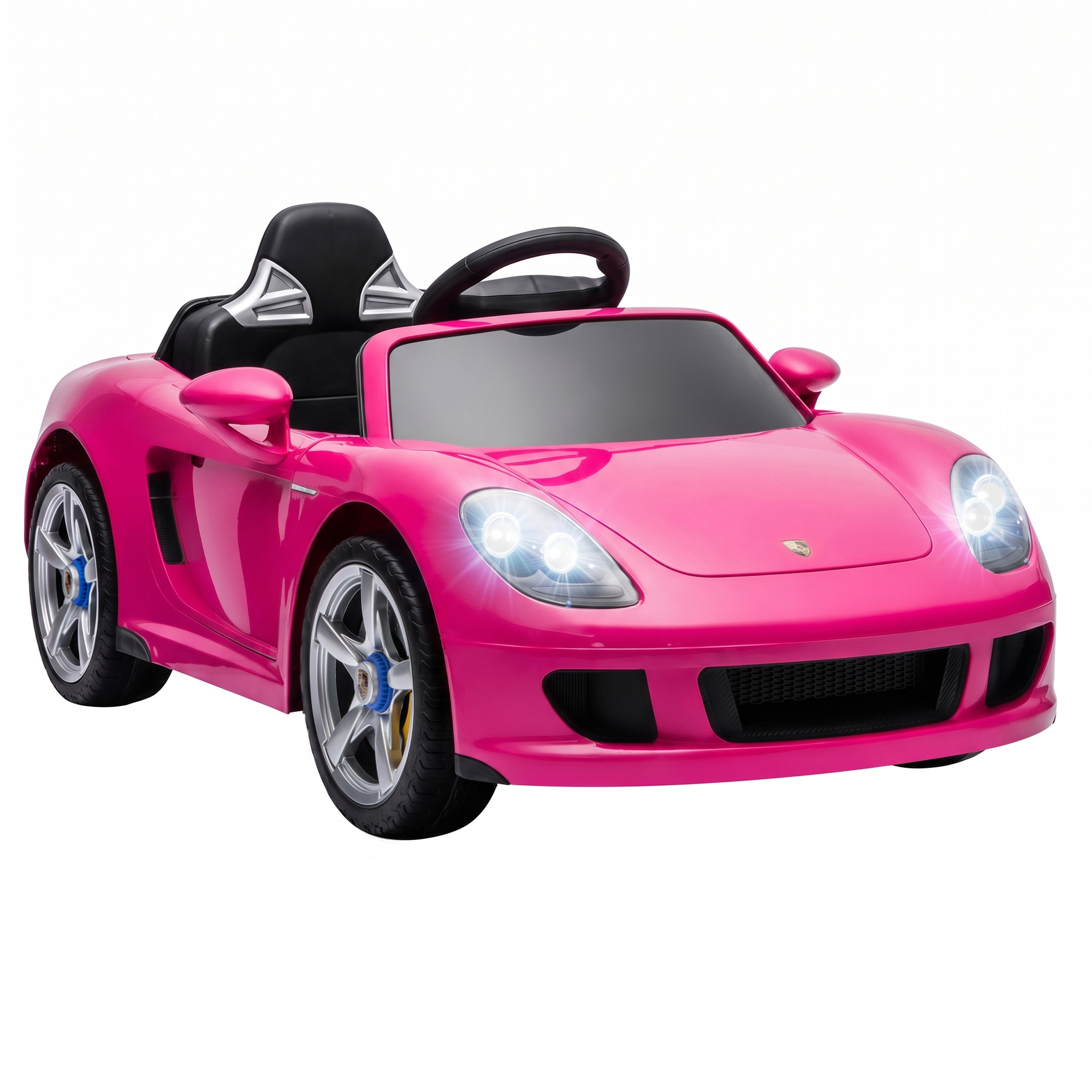 Kinder Elektroauto Porsche 12V Kinderauto mit Lithium-Akku Fernbedienung 2 Motoren Sanftanlauf Hinterradfederung