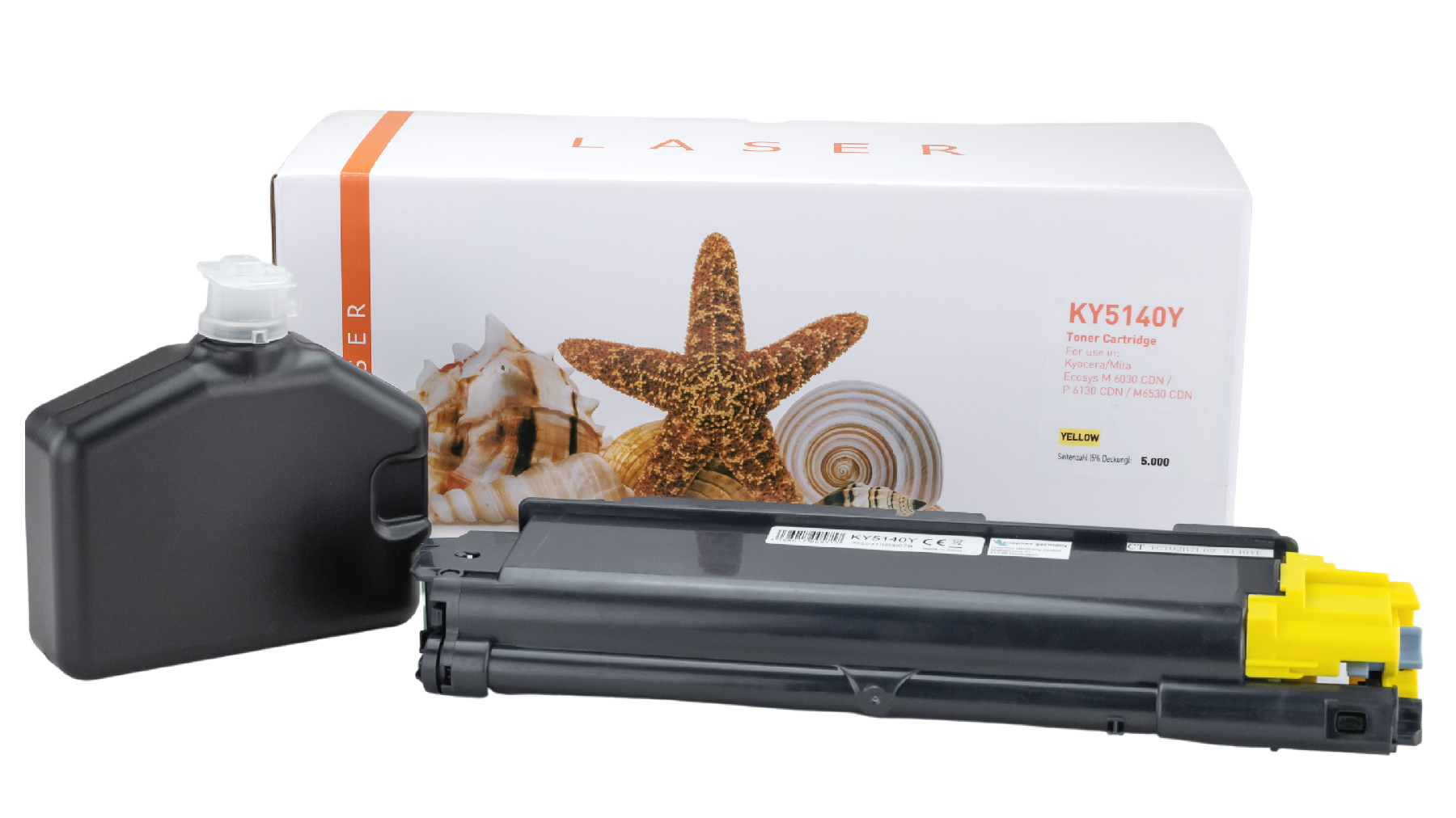 TK5140Y alternativ Toner gelb für Kyocera  / TK5140Y / 5.000 Seiten