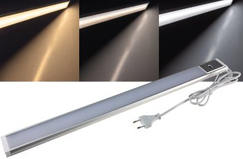 LED Unterbauleuchte "Comprido 600 CCT" / 230V, 60cm, IR-Sensor, 3000k - 6500k