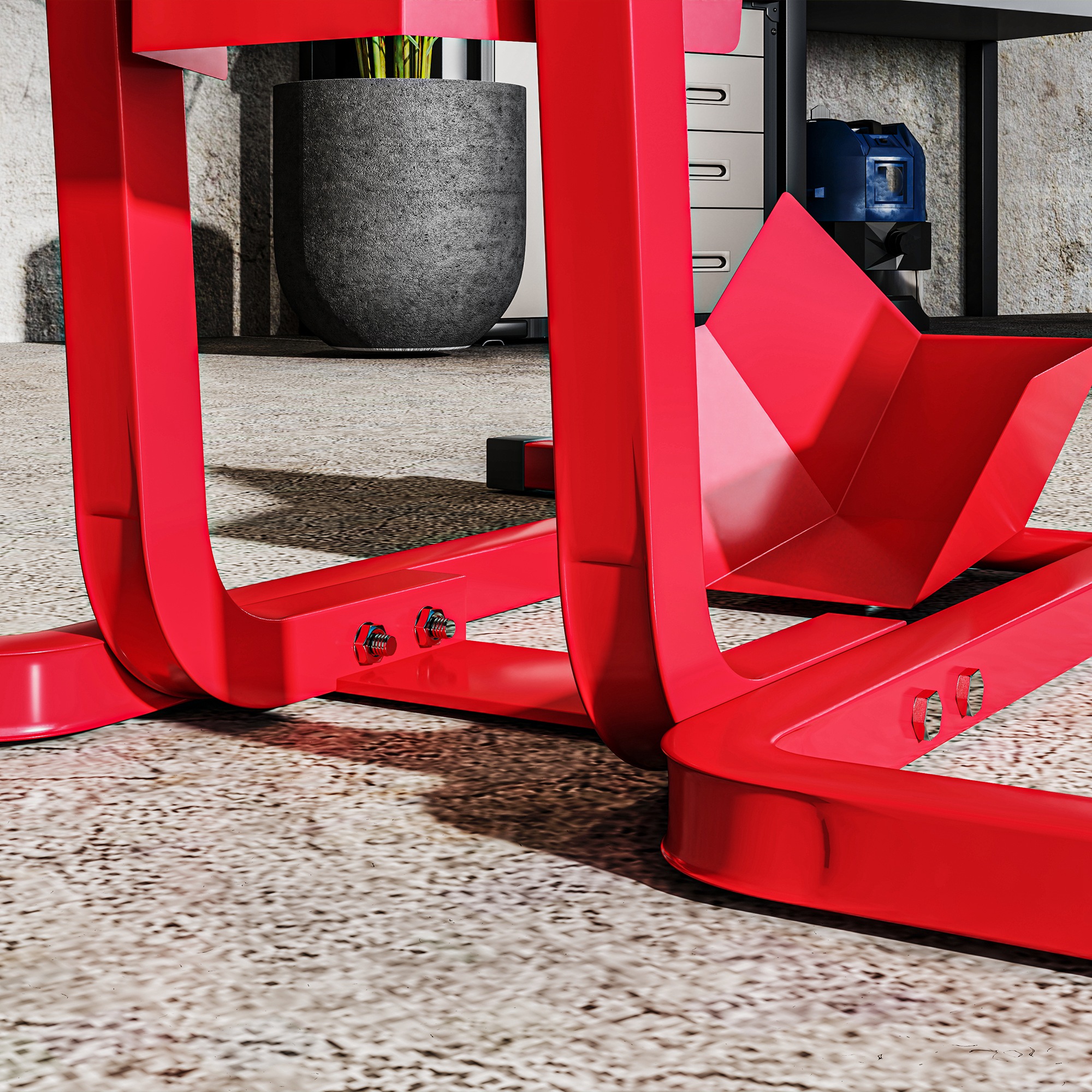 Motorradständer für 17-21", 430-530 mm Vorderrad, einstellbar, aus Metall Rot