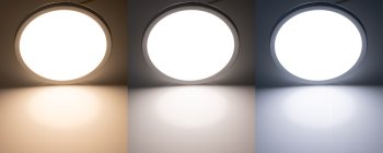 LED Deckenleuchte "Santano FR-22 CCT" / IP54, Ø 22,5cm, 12W,  CCT 3000-6000K