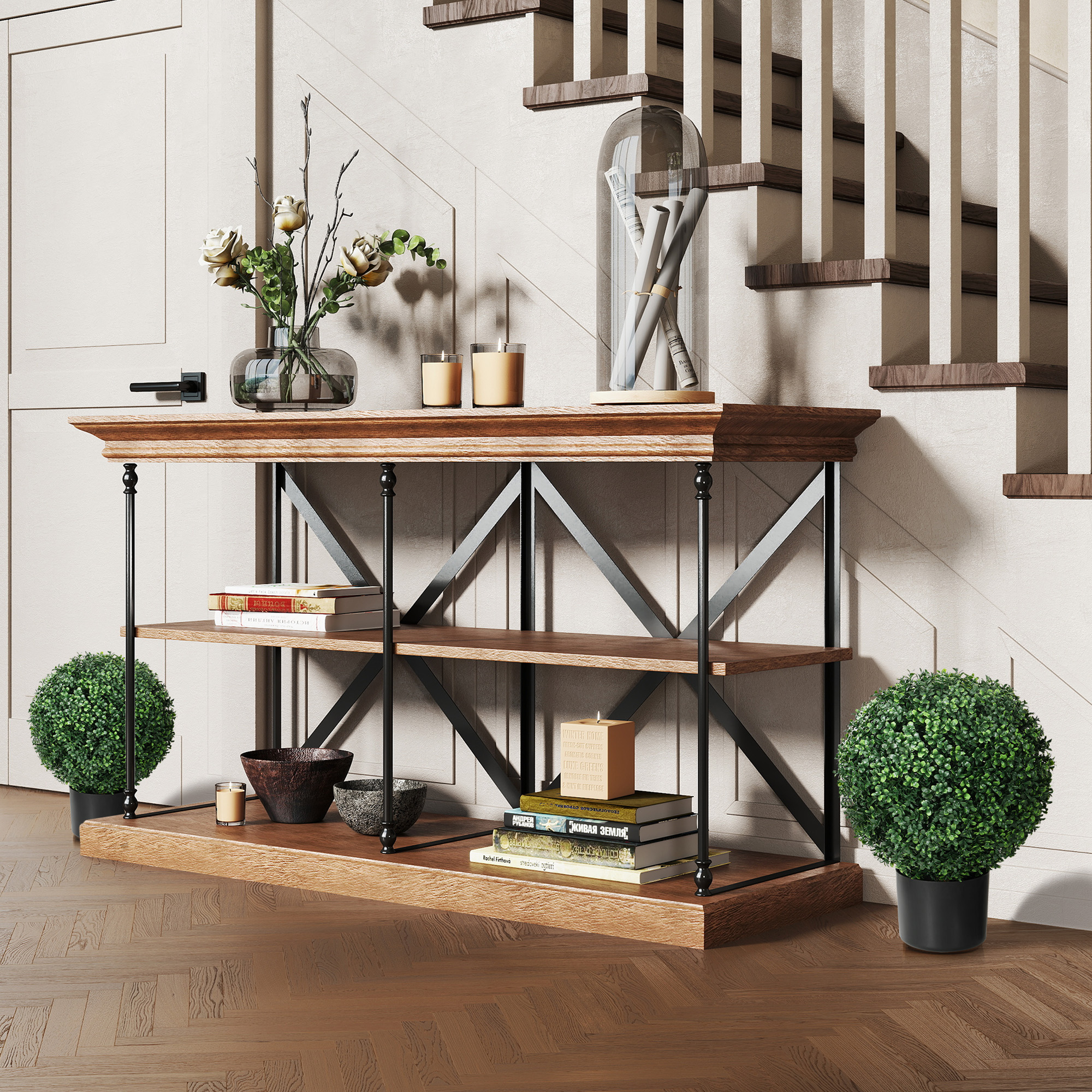 Buchsbaum Kunstpflanze, Kugelförmig, 52x40 cm, Grün