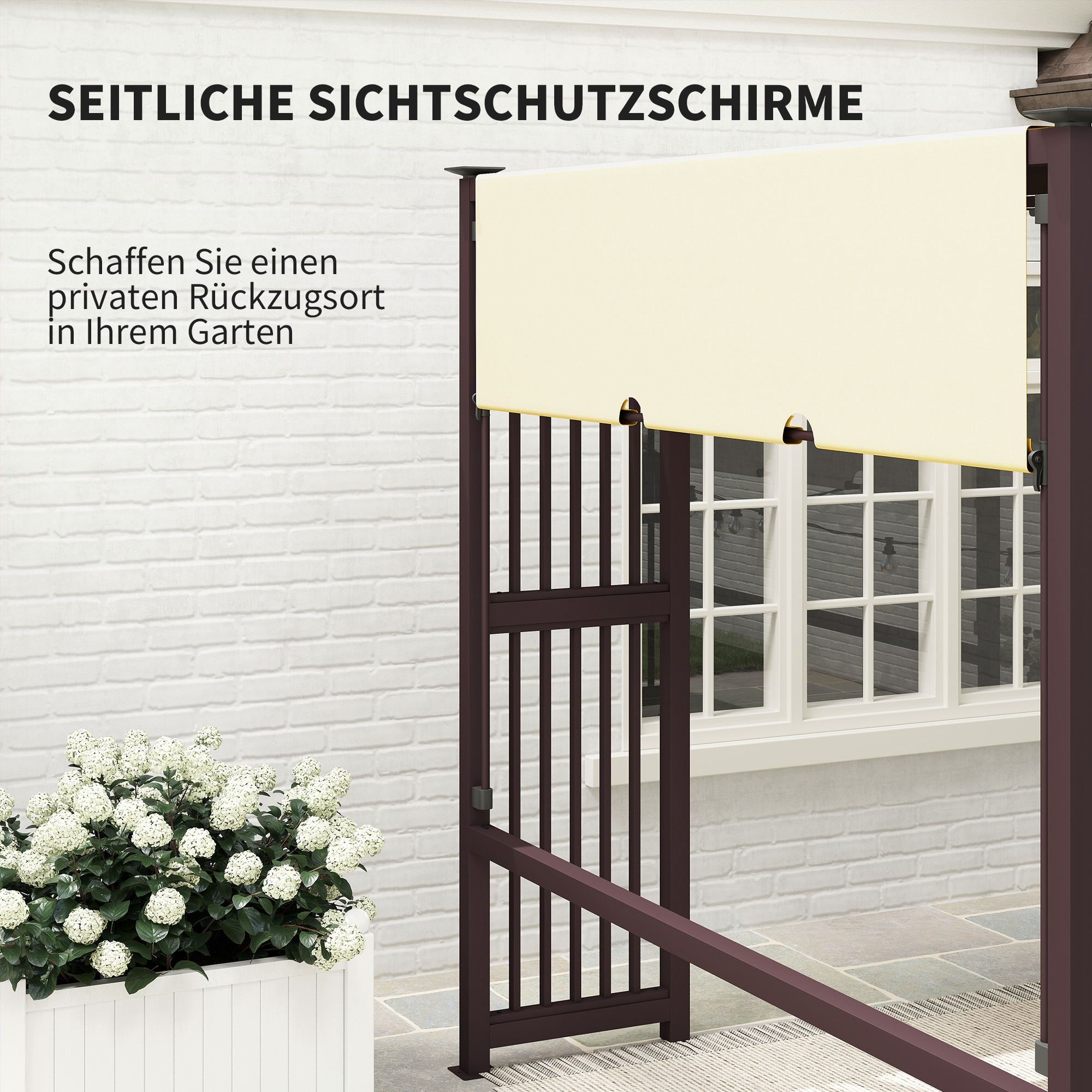 Pergola Pavillon 3x2,5m UV 30+Stabil winterfest Sonnenschutz mit verstellbar Schiebedach Dunkelbraun