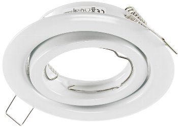 Decken-Einbaustrahler "SR90" weiß / schwenkbar, Ø98mm, für 50mm Lampen