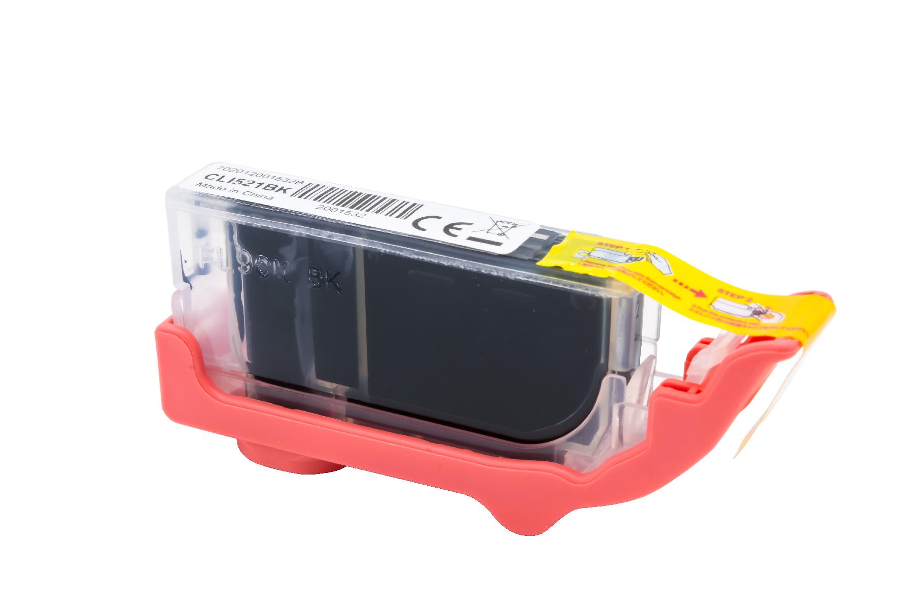 CLI521BK alternativ Tinte black für Canon / 2933B001 / 10ml / mit Chip