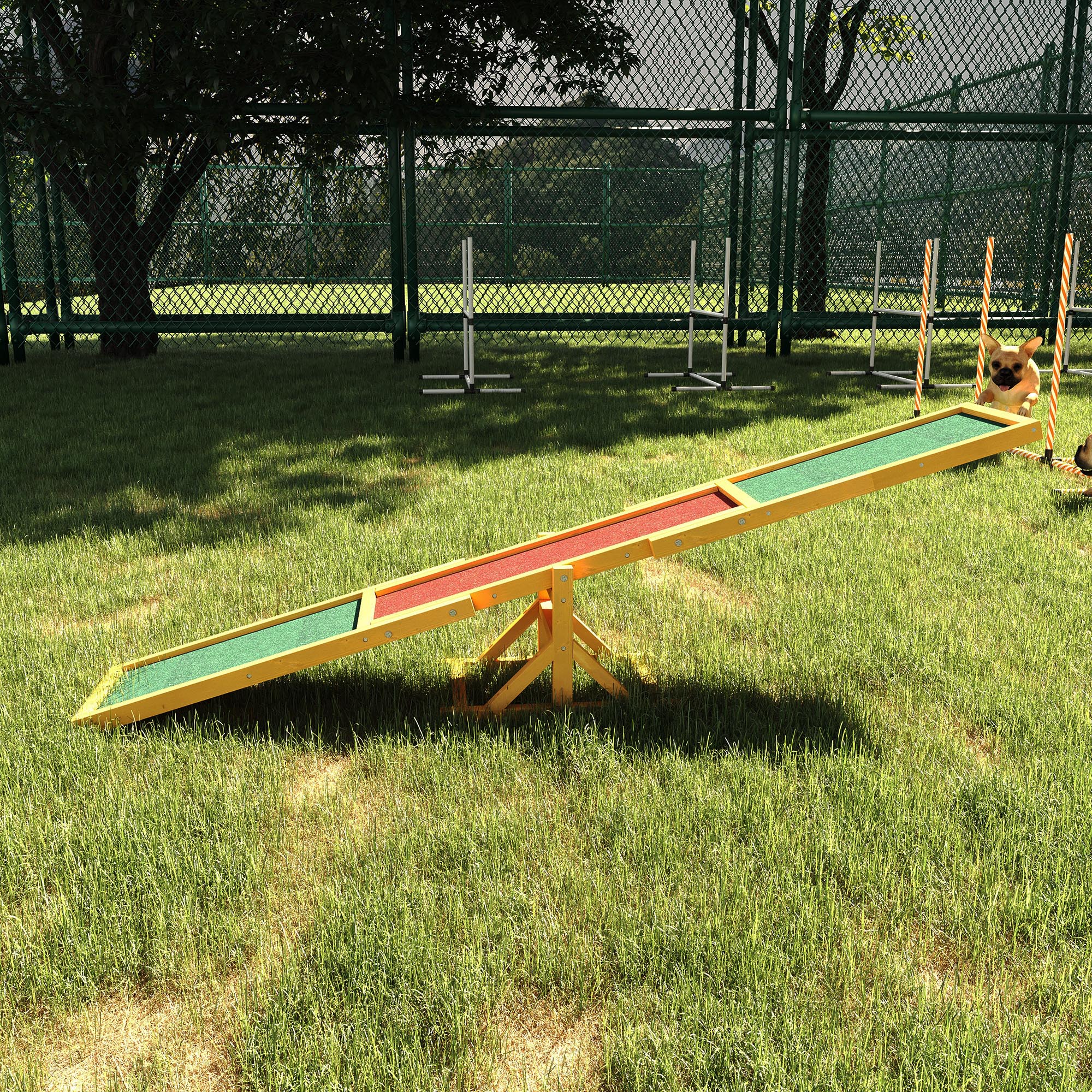Hundewippe für Agility Training, rutschfest, bis 50 kg belastbar, 180 x 30 x 30 cm