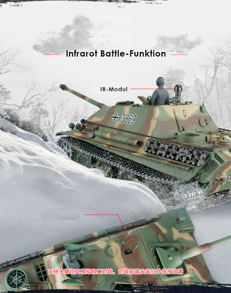 RC Panzer "Jagdpanther" - Metallgetriebe PRO