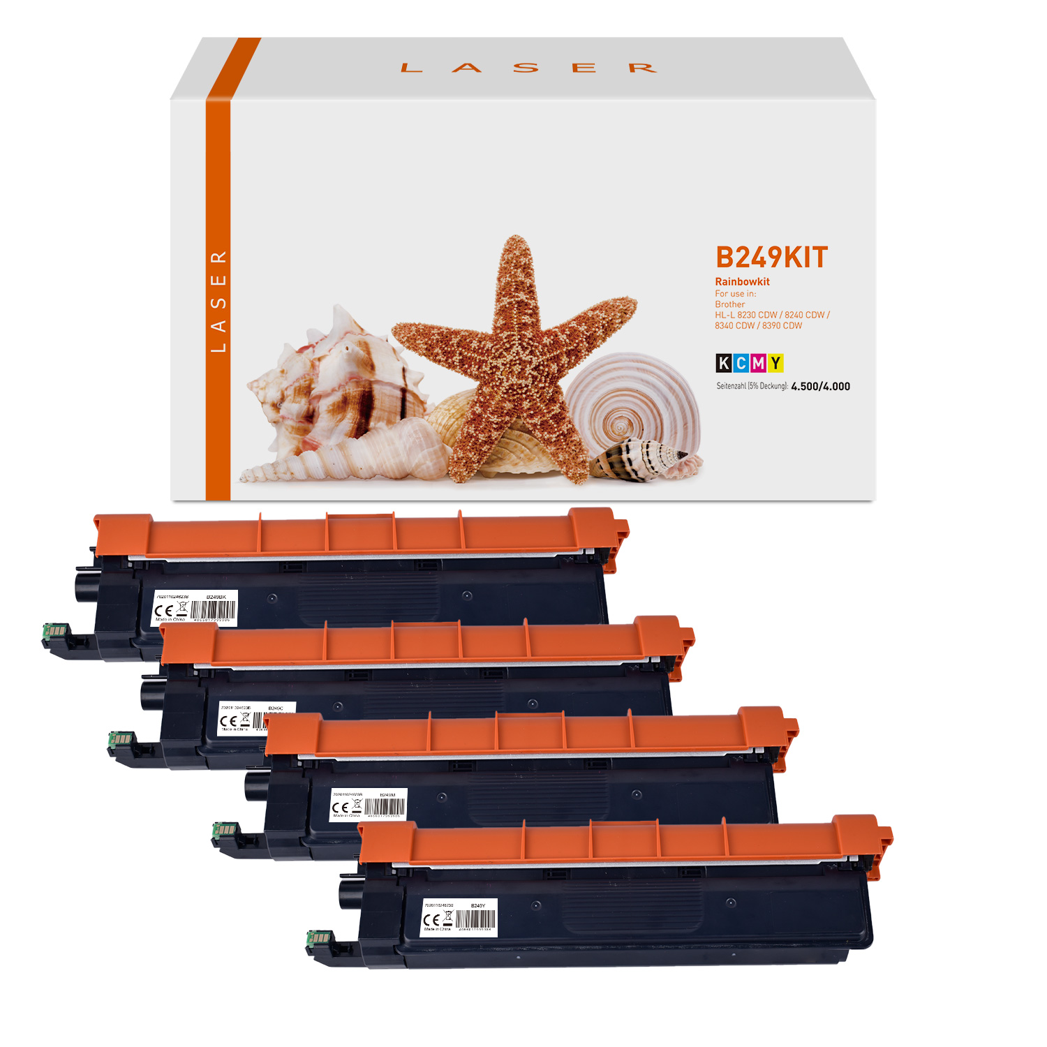 TN249KIT alternativ Toner Rainbowkit für Brother / TN249 / BK4.500 / CMY4.000 Seiten