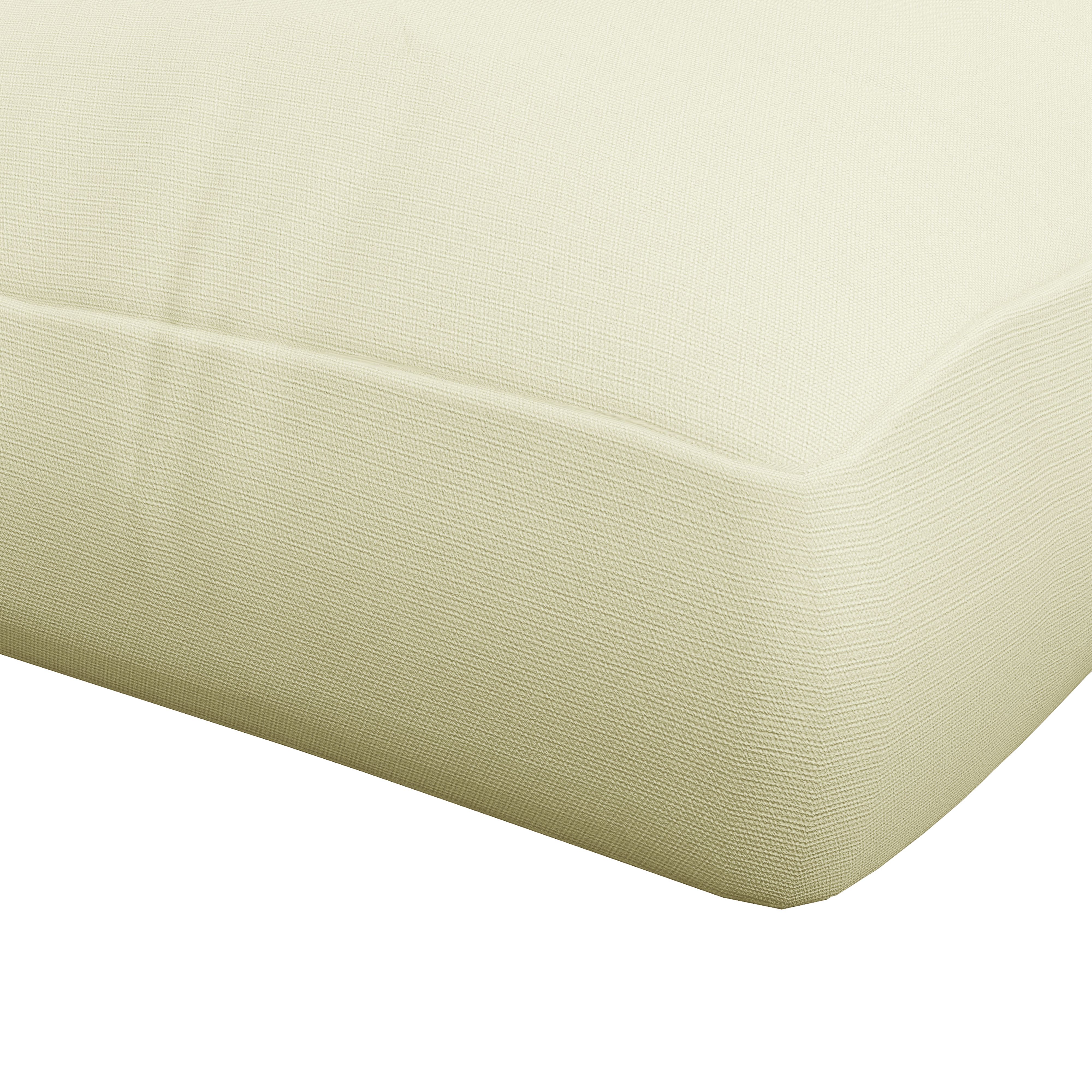 Sitzpolster Sitzkissen Polsterauflage, mit Knopfheftung, 120 x 80 x 12 cm, Cremeweiß