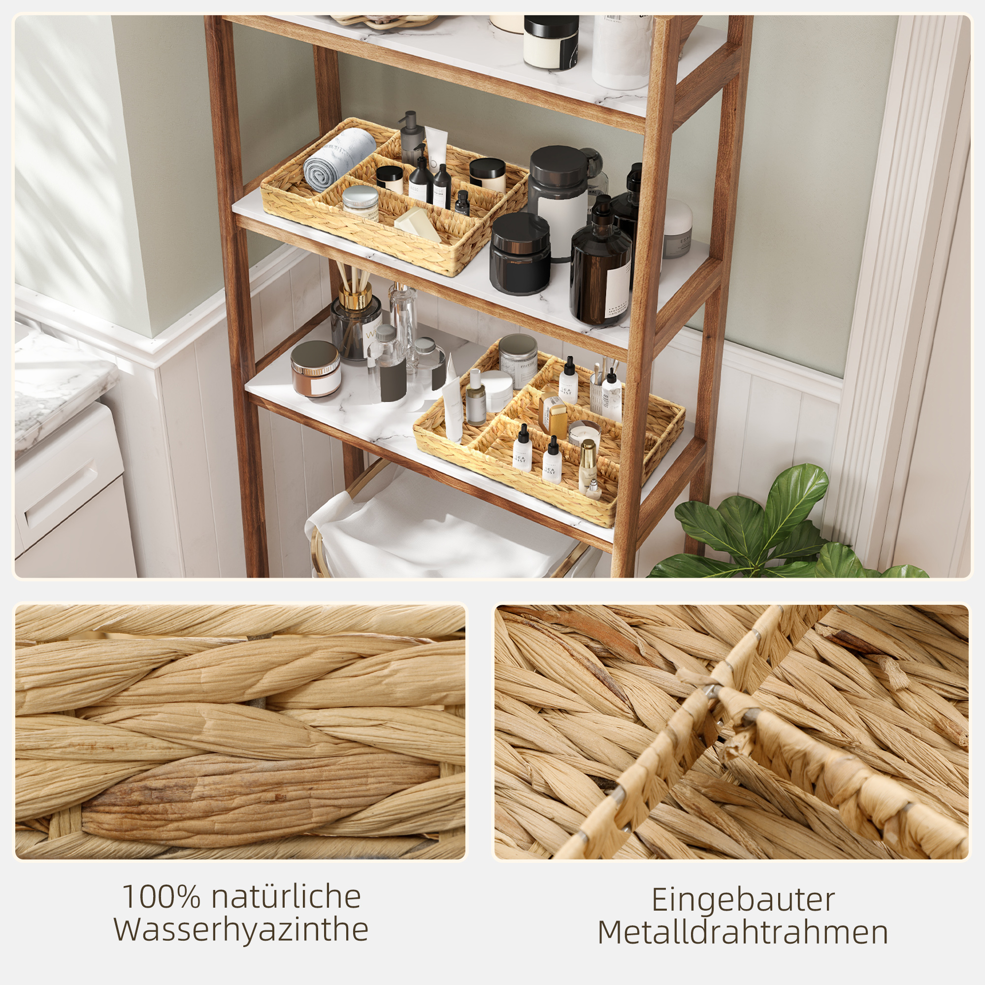 2er-Set Aufbewahrungskorb mit Fächern zur Organisation von Gegenständen, für Wohnzimmer, Küche, Schlafzimmer