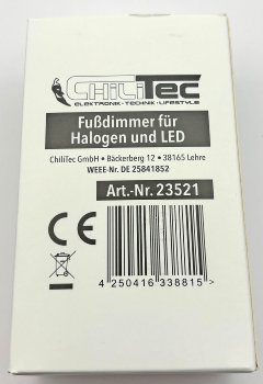 Fußdimmer für LED und Halogen / 230V, 3-100W LED, 75-300W Halogen