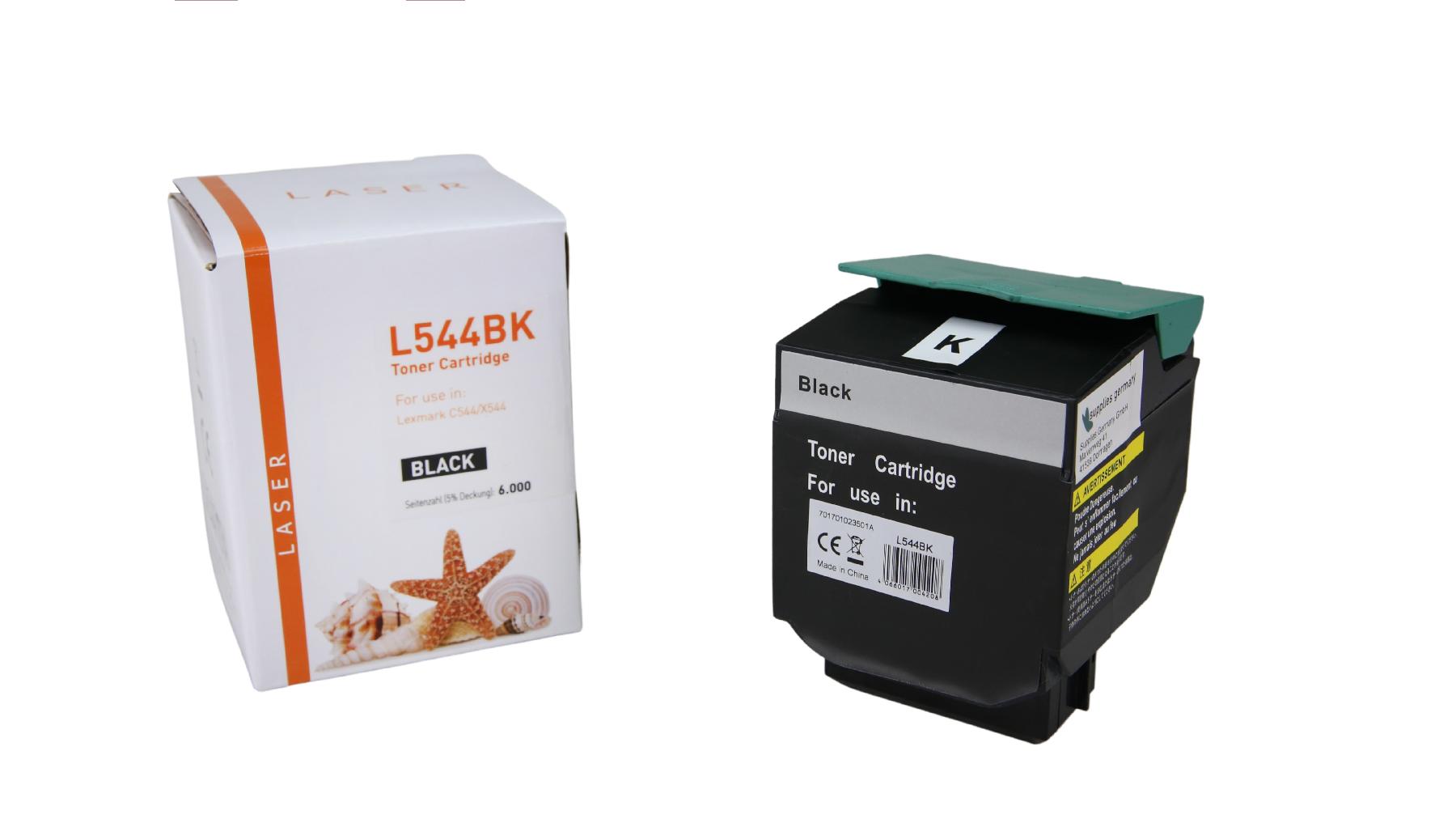 C544 alternativ Toner black für Lexmark  / X544 / 6.000 Seiten