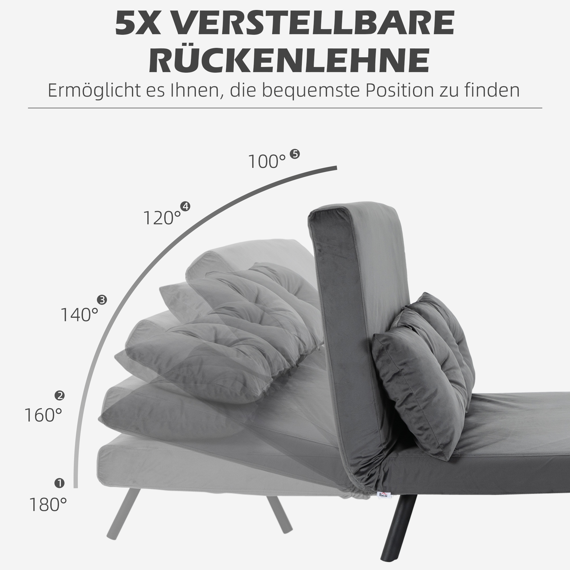 Schlafsofa 2er-Sofa Samtsofa, Schlaffunktion, inkl. 2 Kissen, Samtoptik, Natur + Dunkelgrau + Schwarz