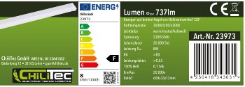 LED Unterbauleuchte "Delgada 600 CCT" / 230V, 60cm, IR-Sensor, 3000k - 6500k