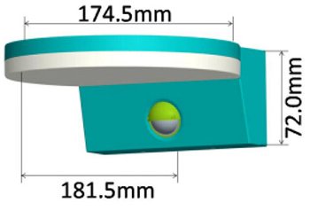 LED Wandleuchte "TORTUGUERO" IP65 / 15W, 1526lm, 140° Bewegungsmelder, 3000K