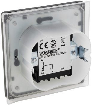 MILOS Wechsel-Schalter IP44 / 250V~/ 10A, inkl. Rahmen, UP, anthrazit