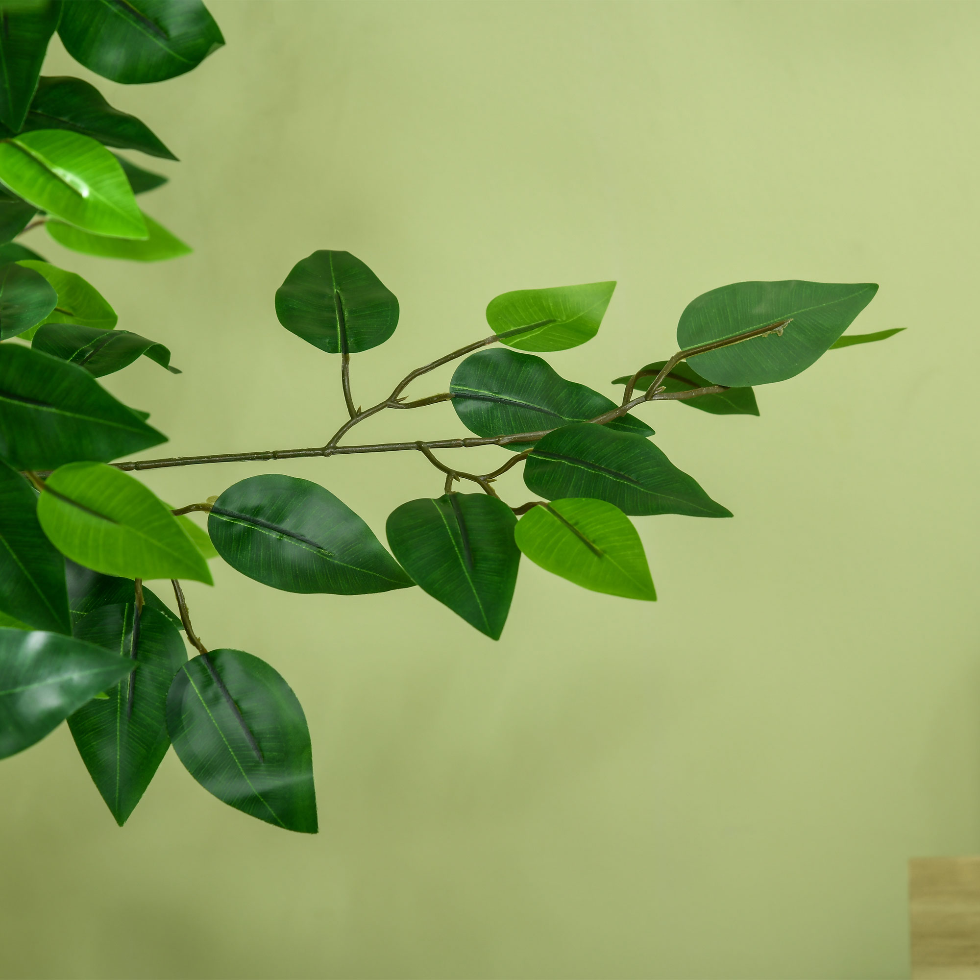 Ficusbaum Kunstpflanze, naturgetreu, 150 cm hoch, mit Topf, Grün