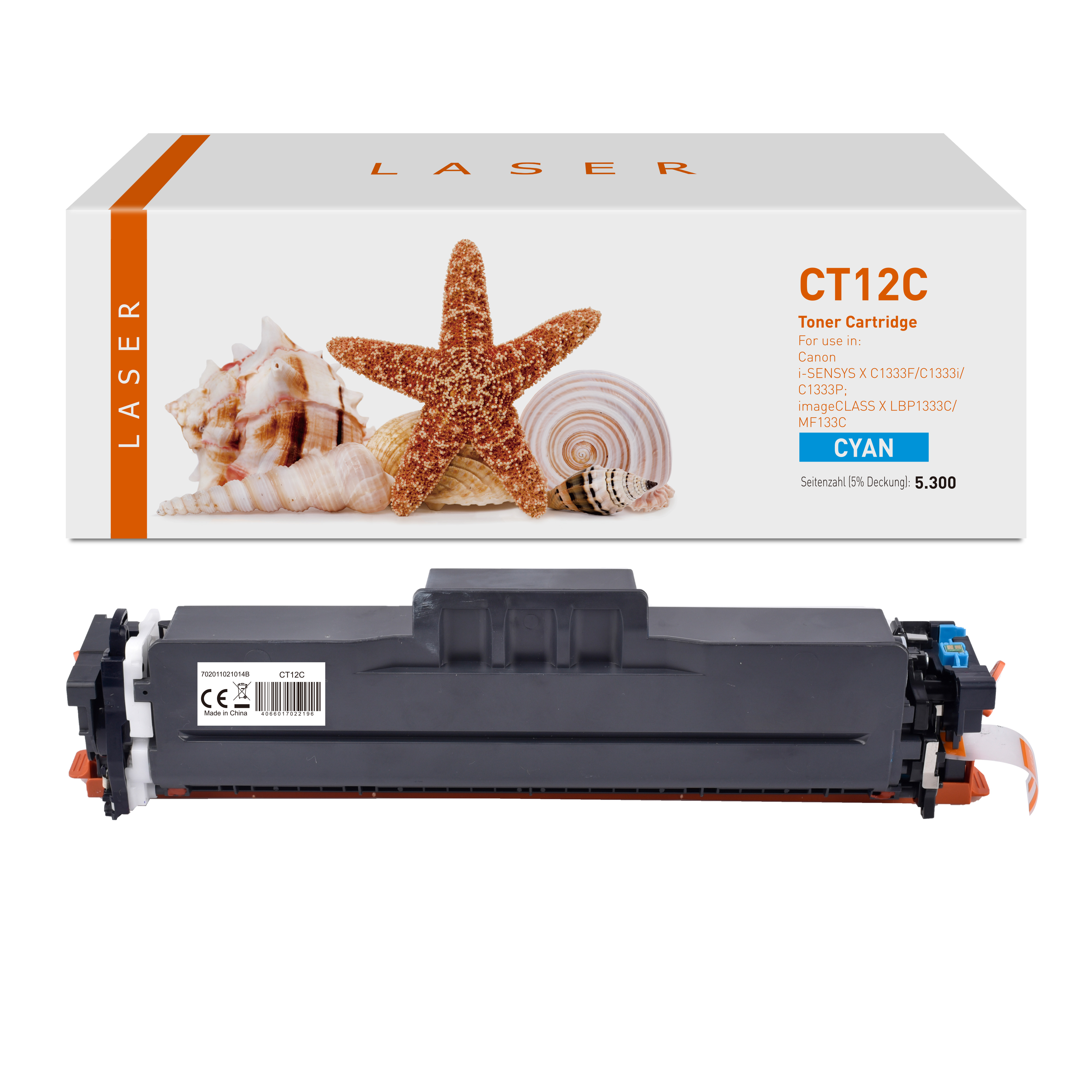 T12C alternativ Toner Cyan für Canon / 5097C006 / 5.300 Seiten