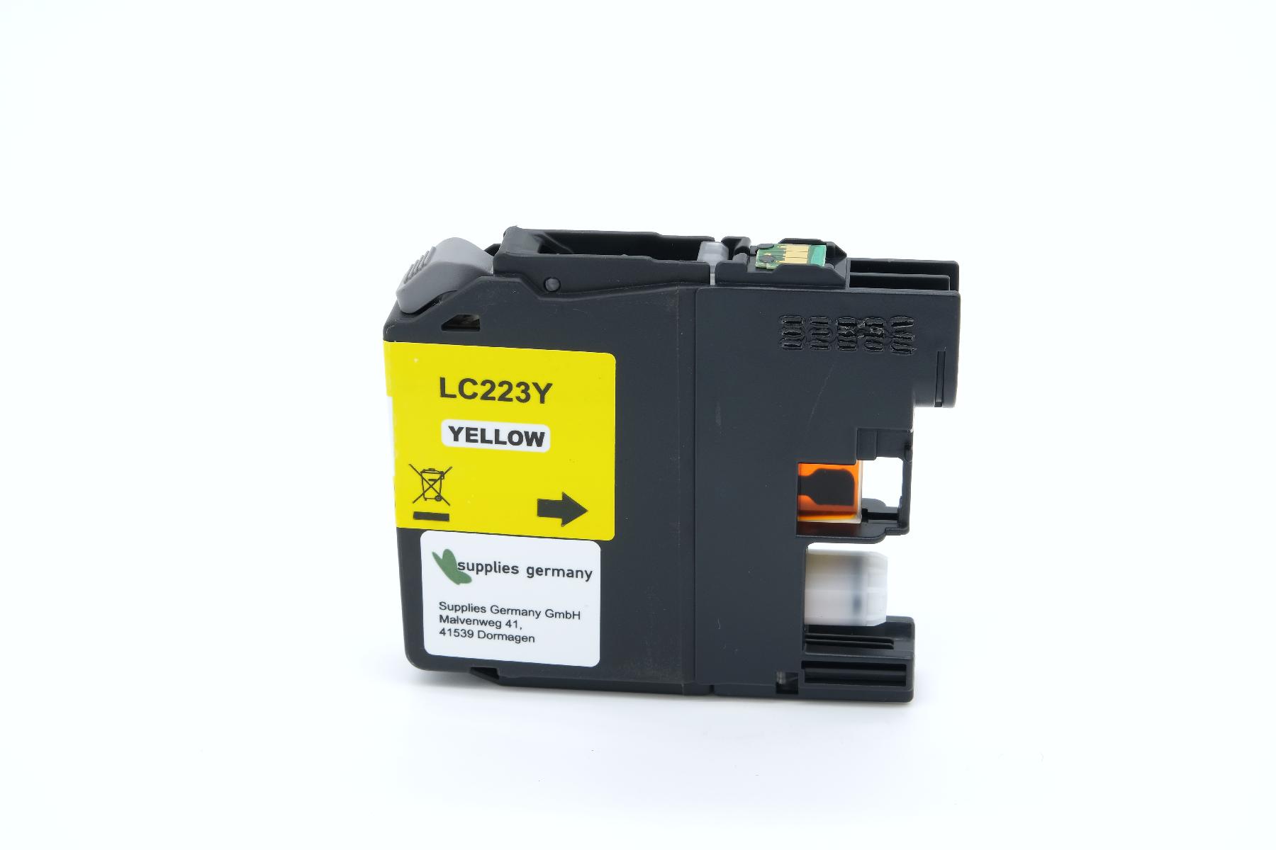 LC223XLY alternativ Tinte gelb für Brother / LC223Y / 9ml LC223XLY alternativ Tinte gelb für Brother / LC223Y / 9ml