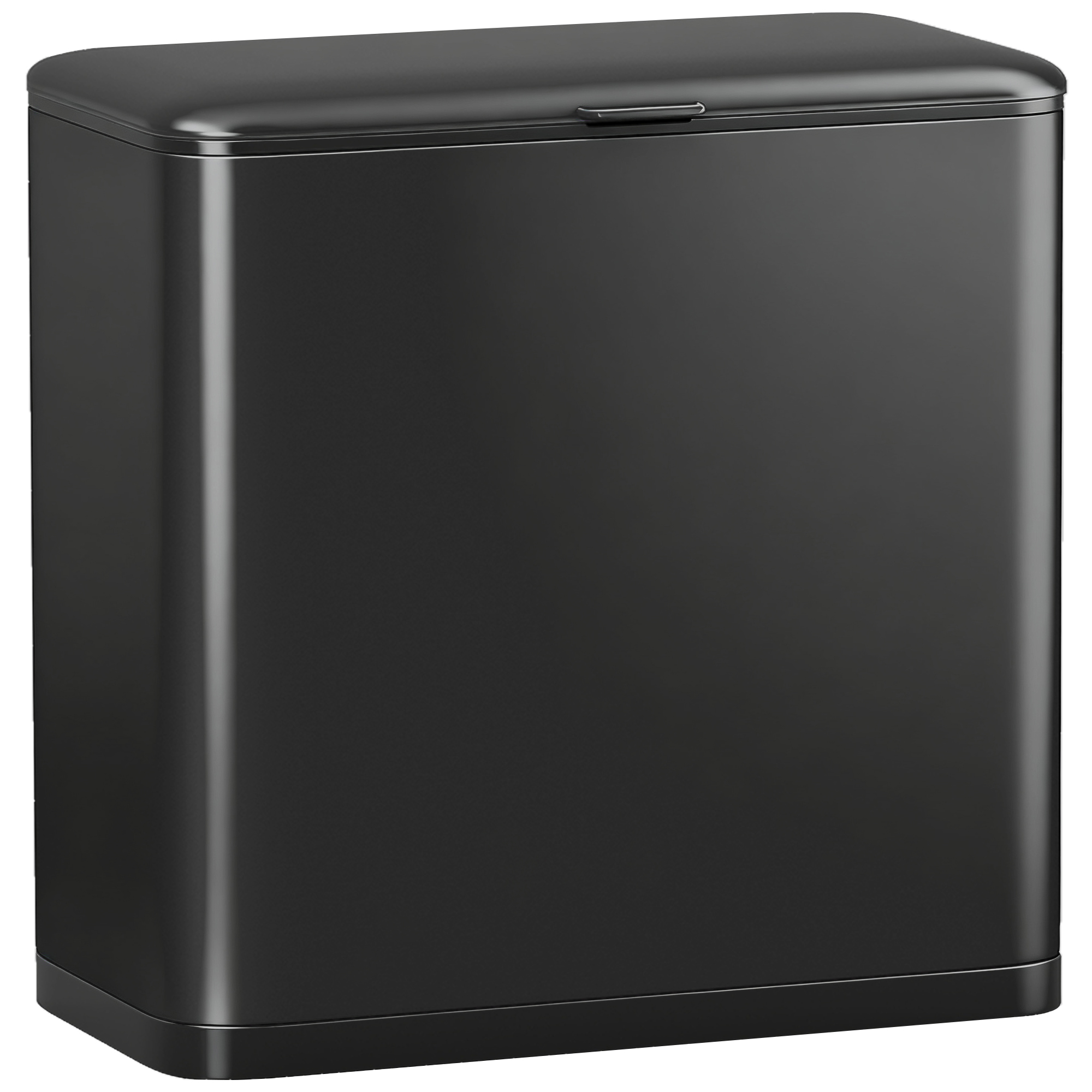 8 L Mülleimer, freistehend oder hängend platzierbar, Edelstahl, Schwarz 8 L Mülleimer, freistehend oder hängend platzierbar, Edelstahl, Schwarz