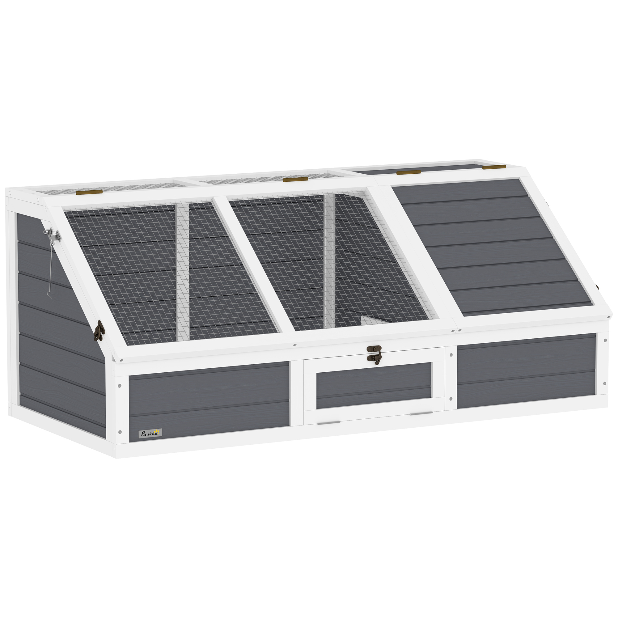 Schildkrötenbox, Outdoor Schildkrötengehege, bodenloses Design, leicht zu öffnen, Schildkrötenhaus, Hellgrau