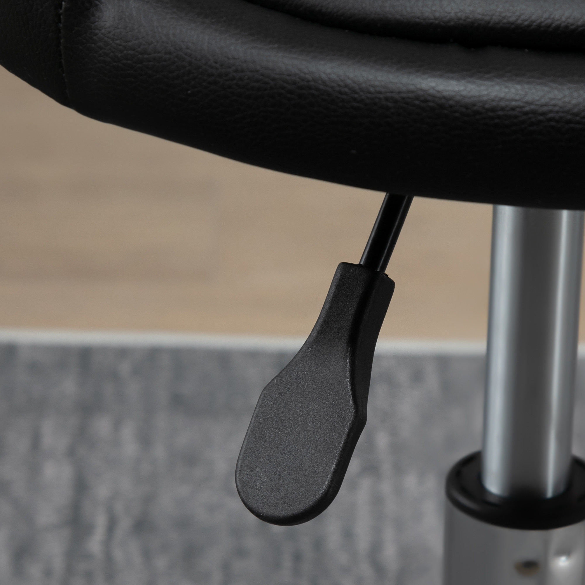 Rollhocker mit Rückenlehne 57-72 cm höhenverstellbar Drehhocker für Büro Salon Massage