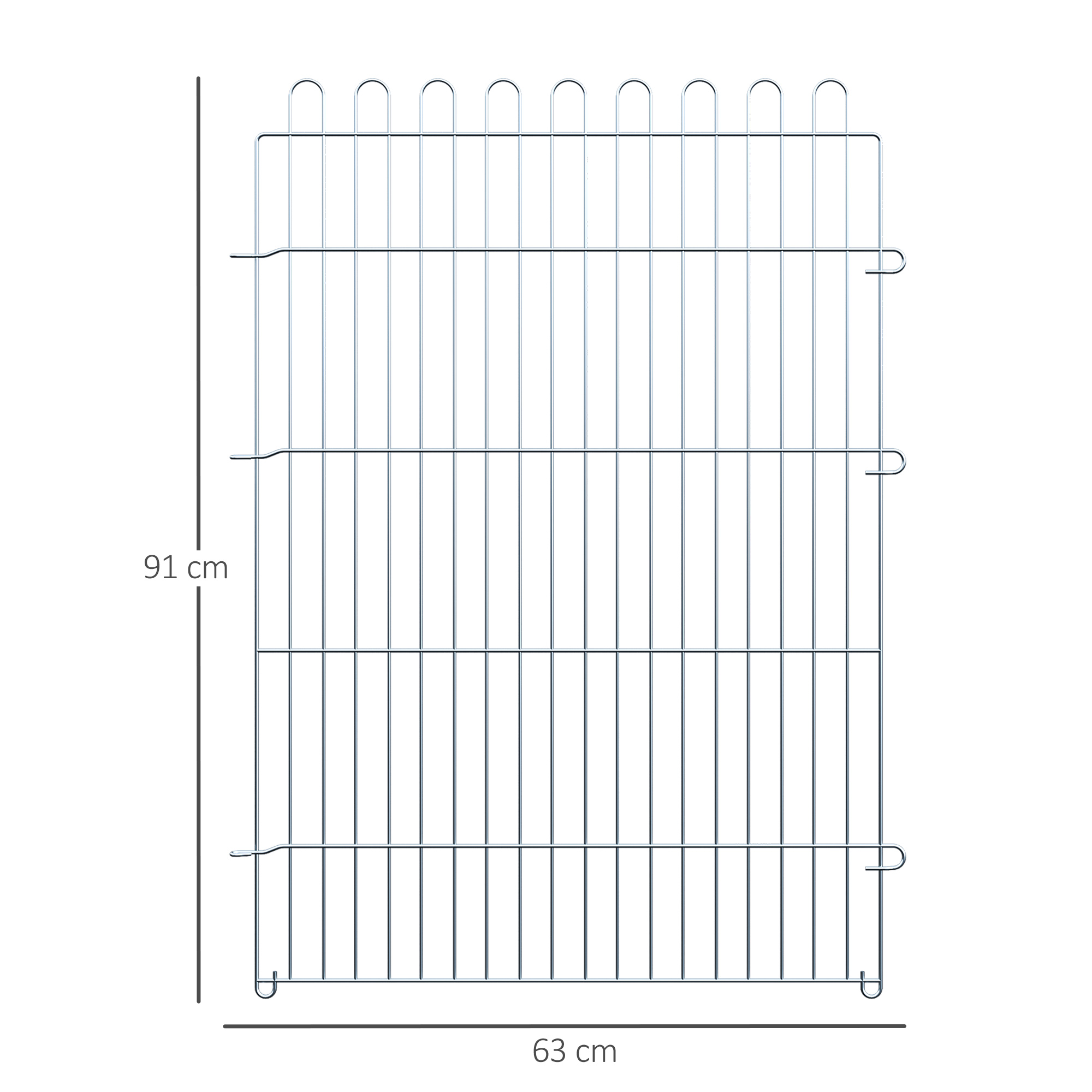 Freilaufgehege Welpenauslauf Welpenzaun Laufstall Welpengitter für Tiere 8-teilig B63 x H91 cm