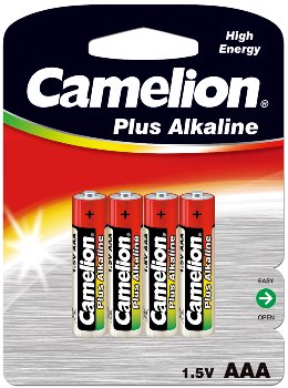 Micro-Batterien CAMELION AlkalinePlus / Typ AAA/LR03, 1,5V, 4er-Pack