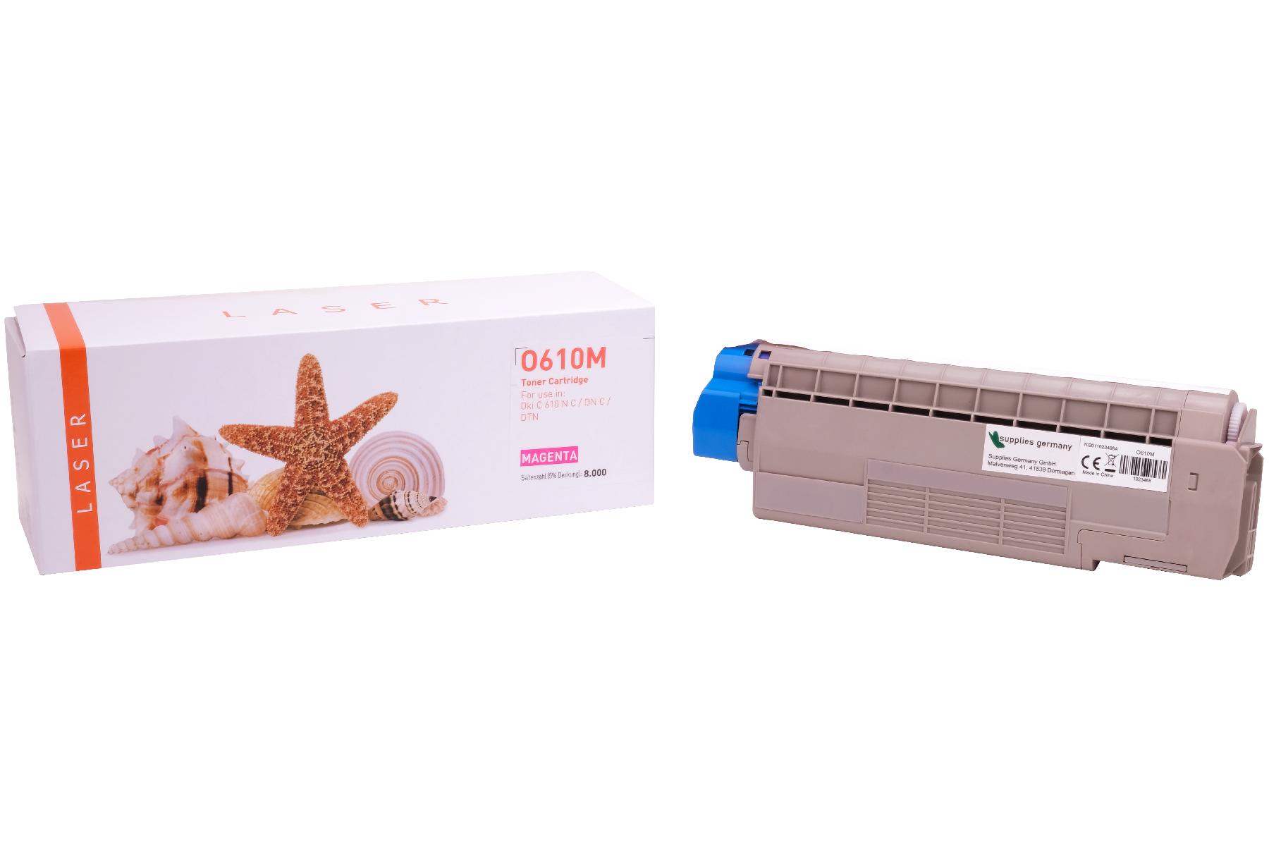 Toner magenta, alternativ zu Oki 44315306, 8000 Seiten