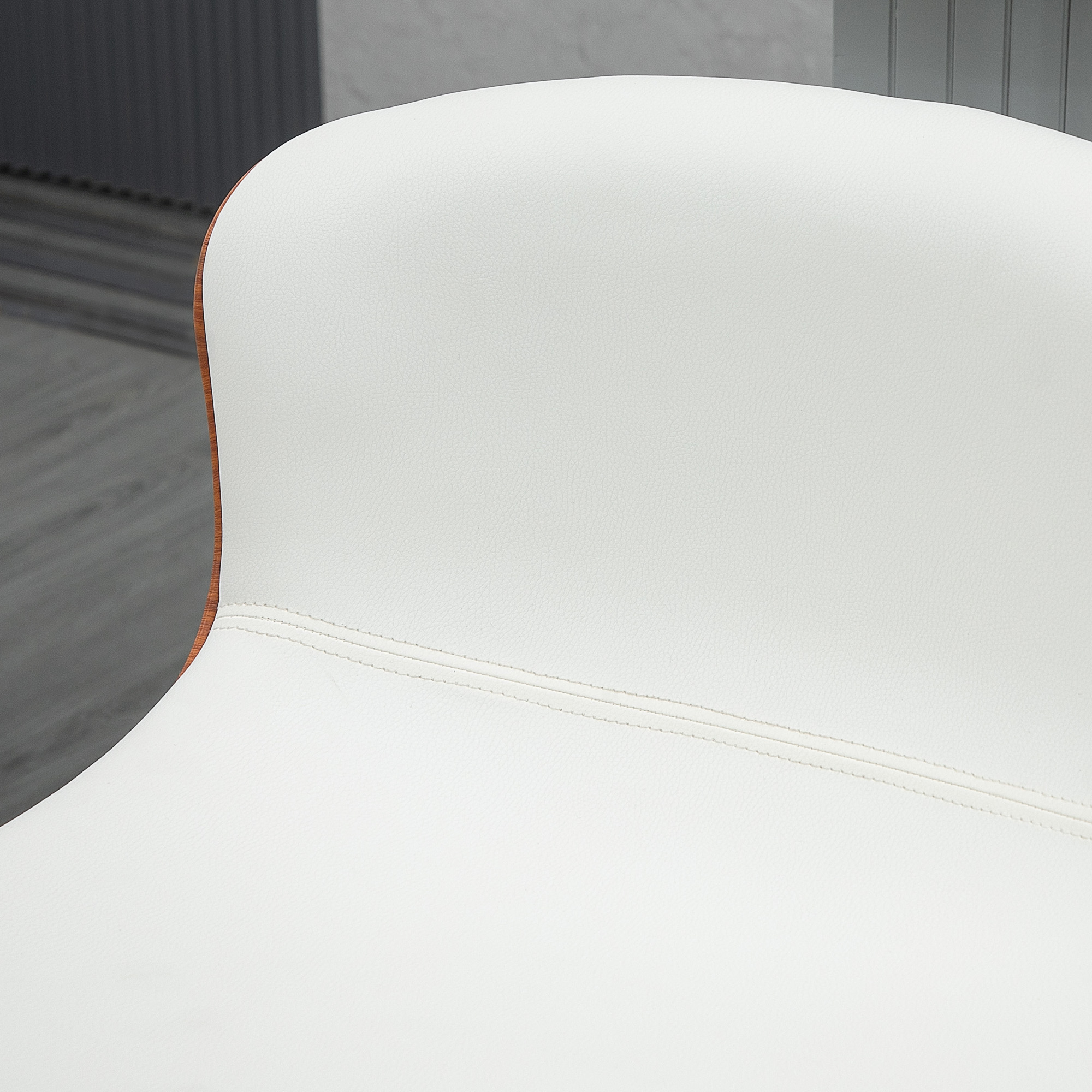 2er-Set Barhocker, höhenverstellbar, Metallgestell, drehbarer Sitz, Cremeweiß