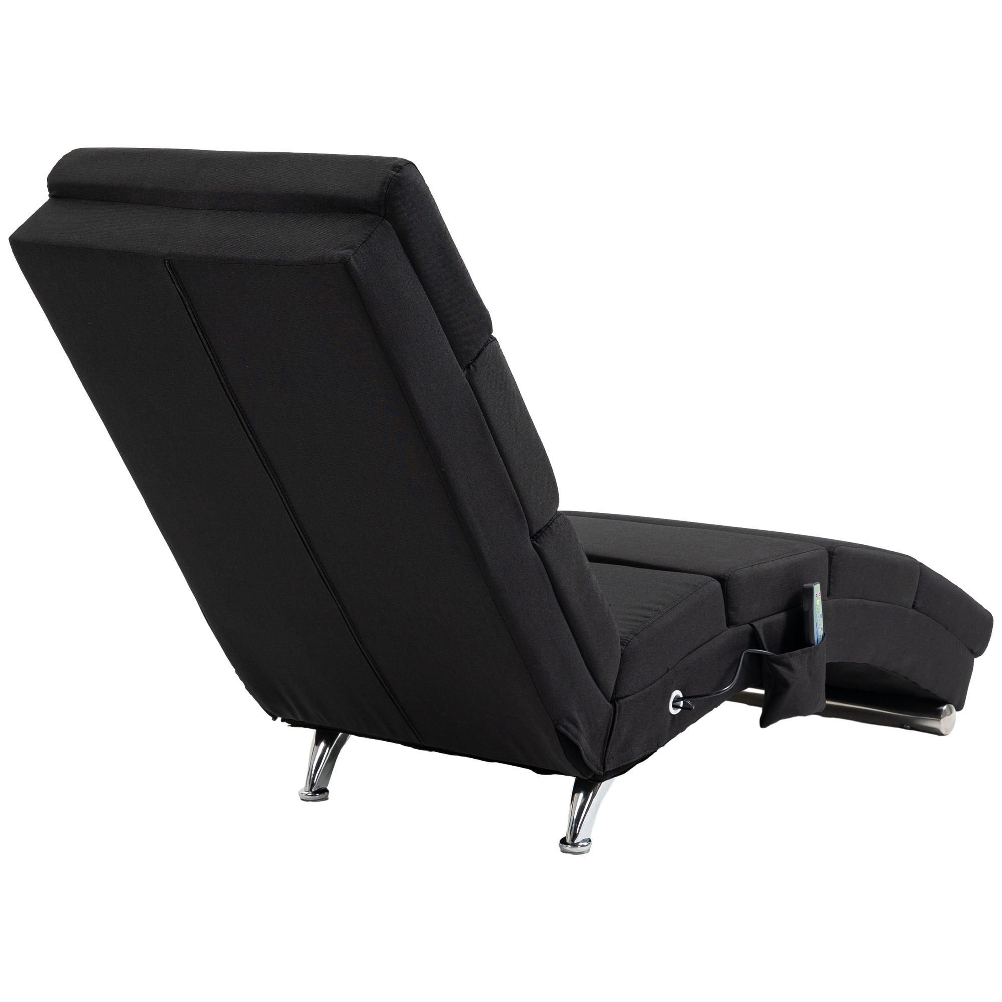 Massagesessel, Relaxsessel, Liegesessel mit 8 Vibrationspunkten, 5 Modi, 56 x 168 x 84 cm, Schwarz
