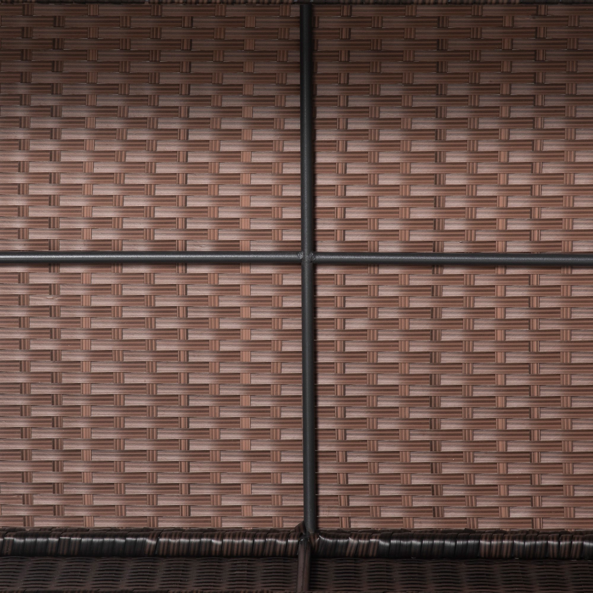 Garten Beistelltisch Couchtisch Gartentisch Balkontisch Polyrattan Braun 85 x 50 x 39 cm