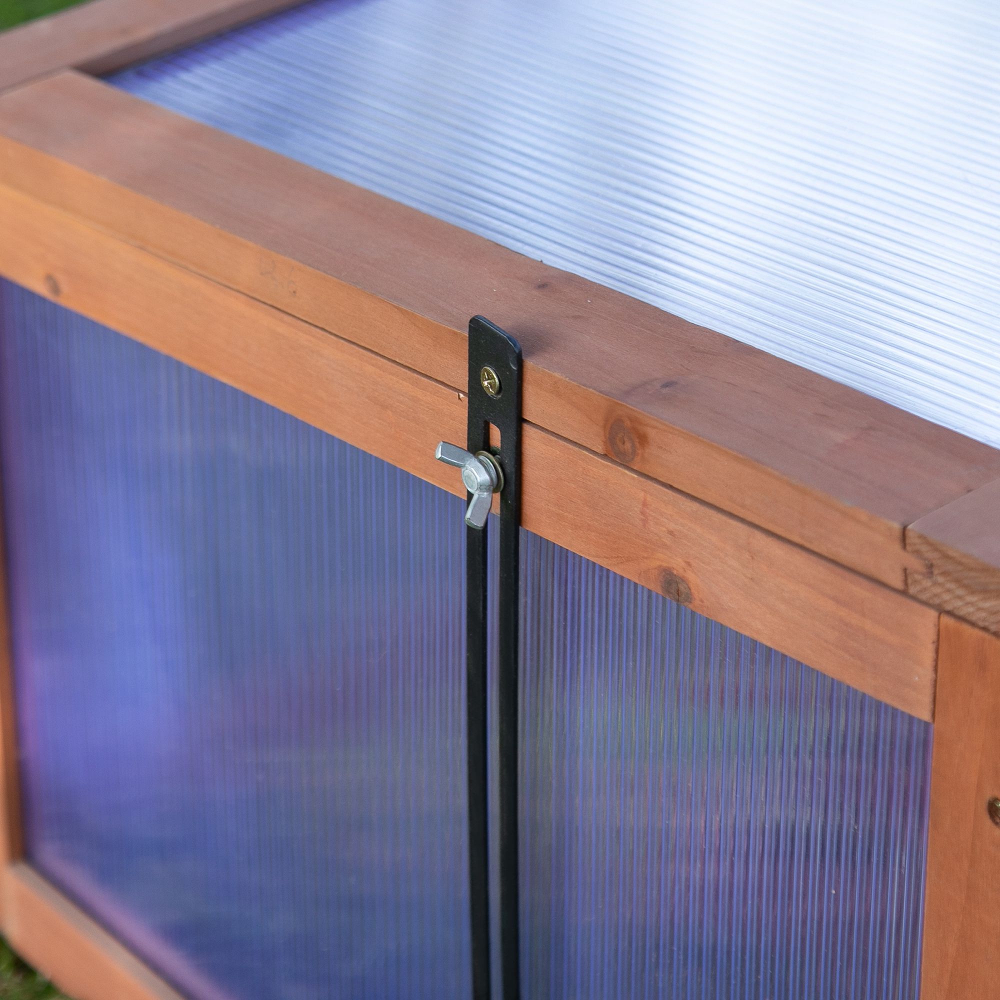 Mini-Gewächshaus, Kleines Gewächshaus für den Garten, mit PC-Platten, Gute Lichtdurchlässigkeit, 100L x 65B x 40H cm