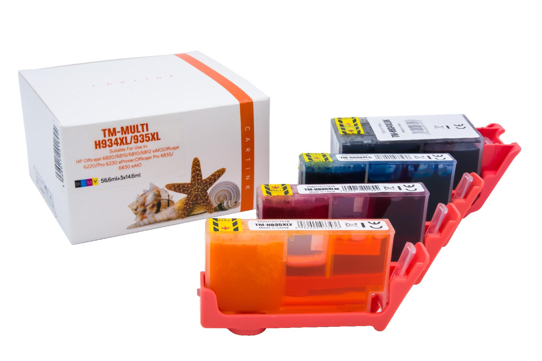 Multipack 934XL/935XL alternativ Tinte für HP / C2P24AE / BK56,6ml /C,M,Y14,6ml Multipack 934XL/935XL alternativ Tinte für HP / C2P24AE / BK56,6ml /C,M,Y14,6ml