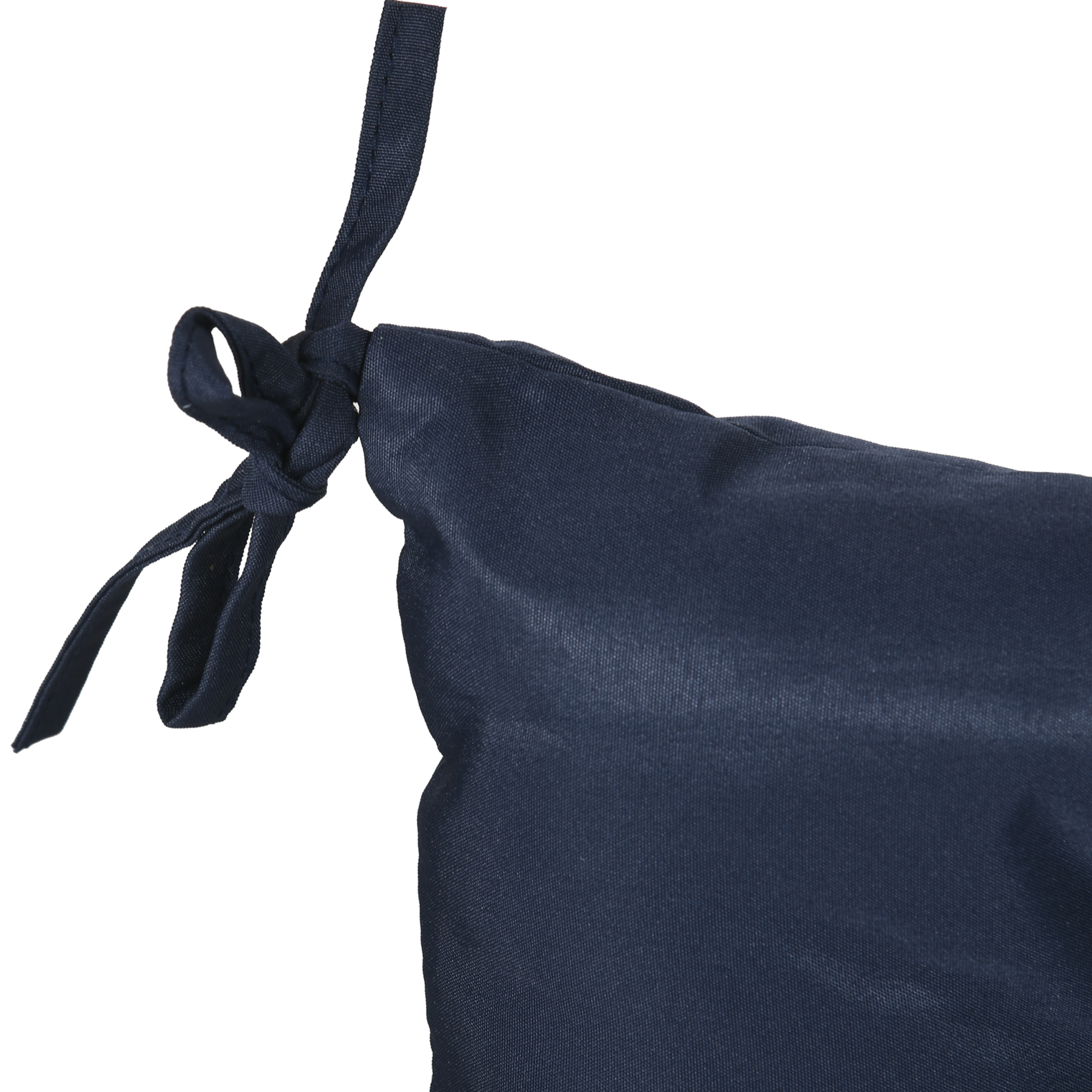 2er-Set Sitzkissen, 98 x 50 cm Stuhlkissen mit Bindebänder, Stoffbezug, 8cm dick Dunkelblau