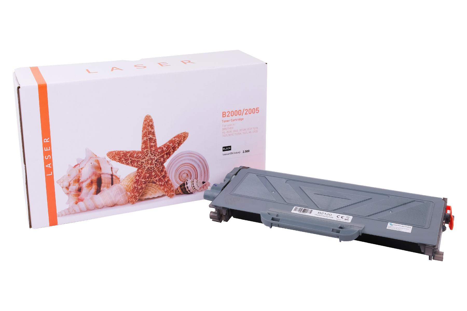 TN2000/2005 alternativ Toner black für Brother  / TN2000/TN2005 / 2.500 Seiten