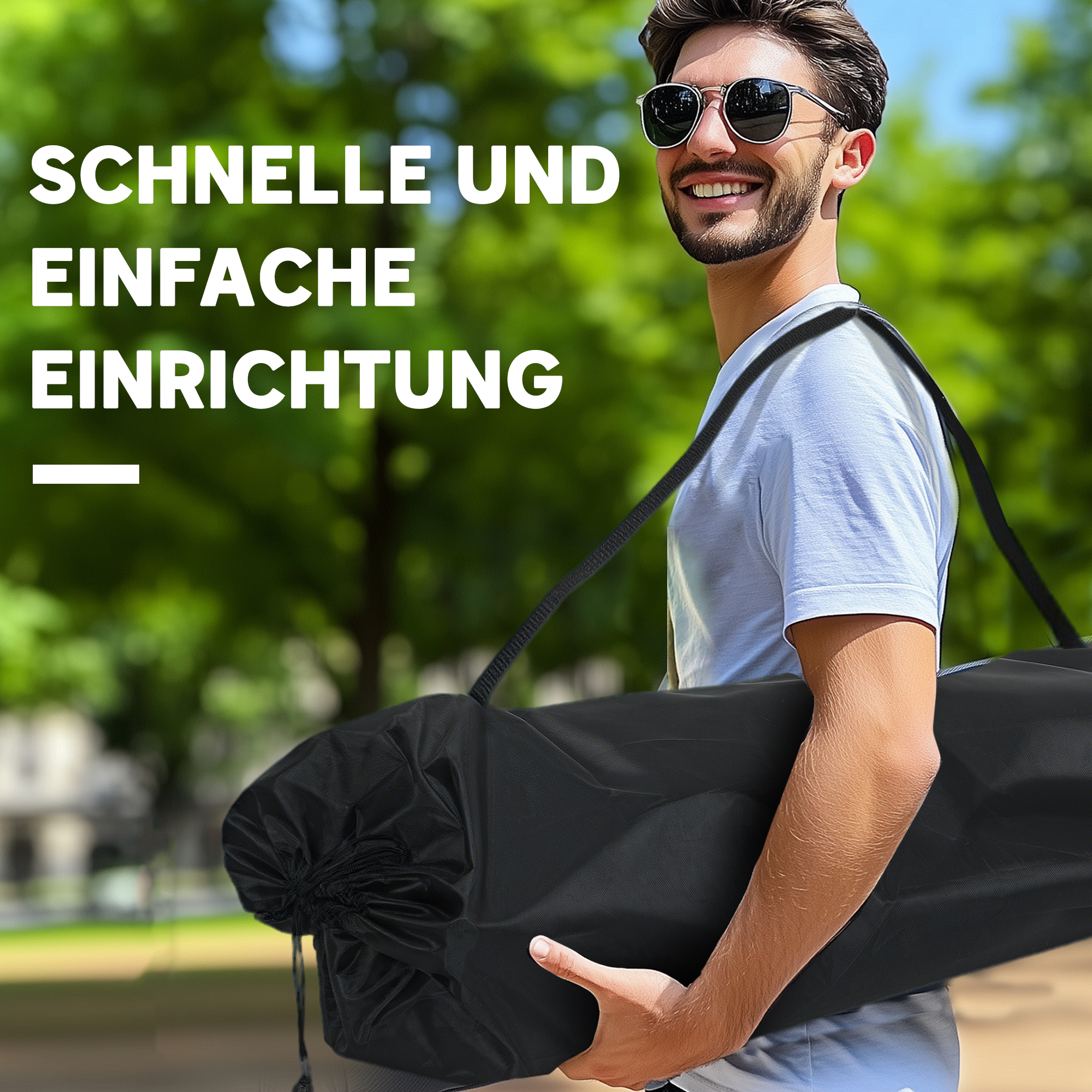 Faltstuhl faltbar 2 Sitzer Campingstuhl mit Getränkehalter Tragetasche bis 250kg belastbar Grün