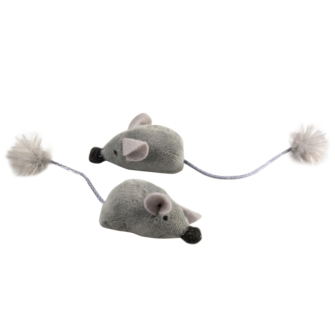 Duvoplus Cat Toy Cushy Mäuse grau - 2 Stück Duvoplus Cat Toy Cushy Mäuse grau - 2 Stück