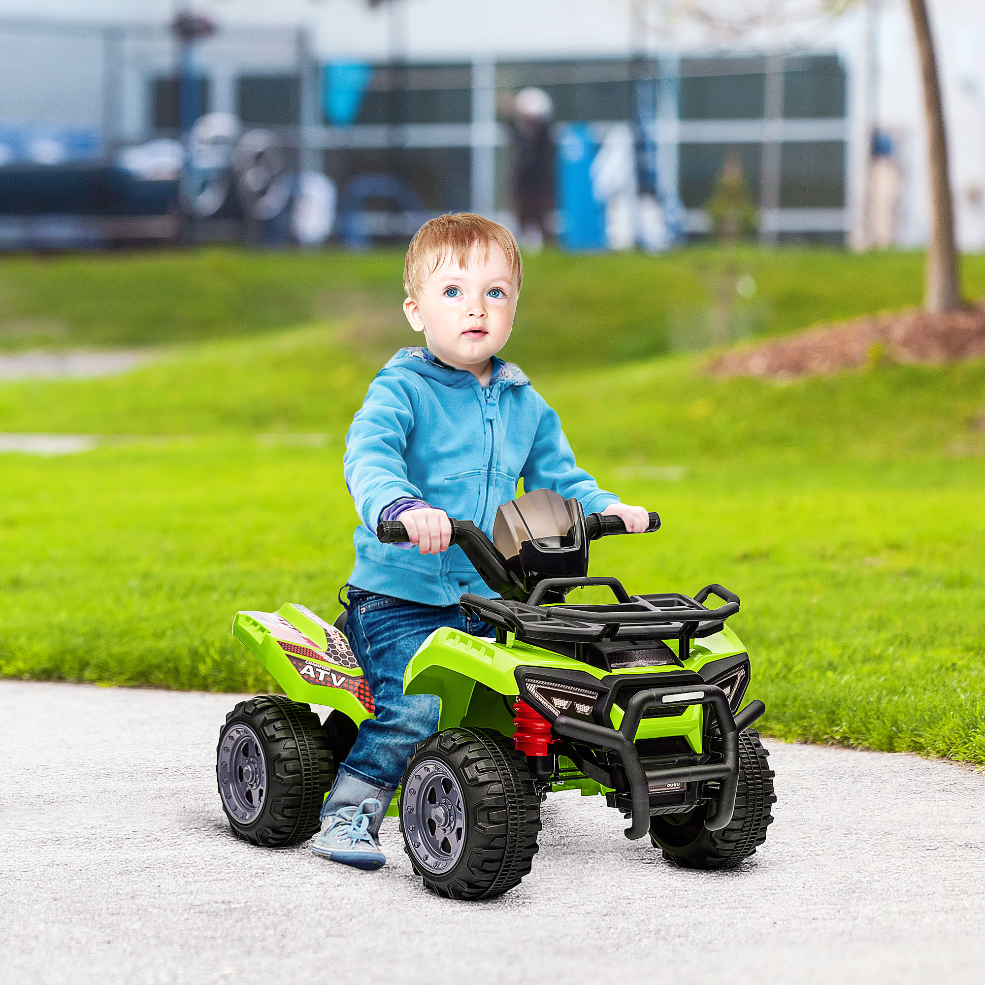 Kinder Quad Elektro 6V Kinderquad mit Vorwärtsfunktion, Musik, Elektro-Quad für Kinder 1,5-3 Jahre Grün