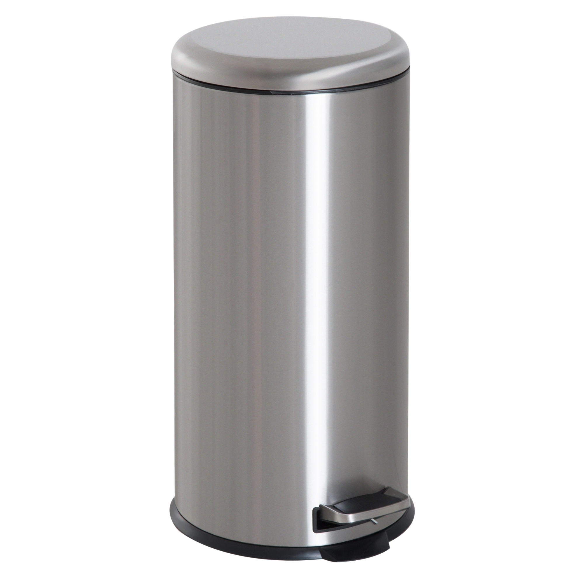 30L Mülleimer Abfalleimer, Papierkorb, Treteimer mit Deckel, Fußpedal, Müllbehälter mit Inneneimer, Mülltrennung für Wohnzimmer, Büro, Rund 30L Mülleimer Abfalleimer, Papierkorb, Treteimer mit Deckel, Fußpedal, Müllbehälter mit Inneneimer, Mülltrennung für Wohnzimmer, Büro, Rund