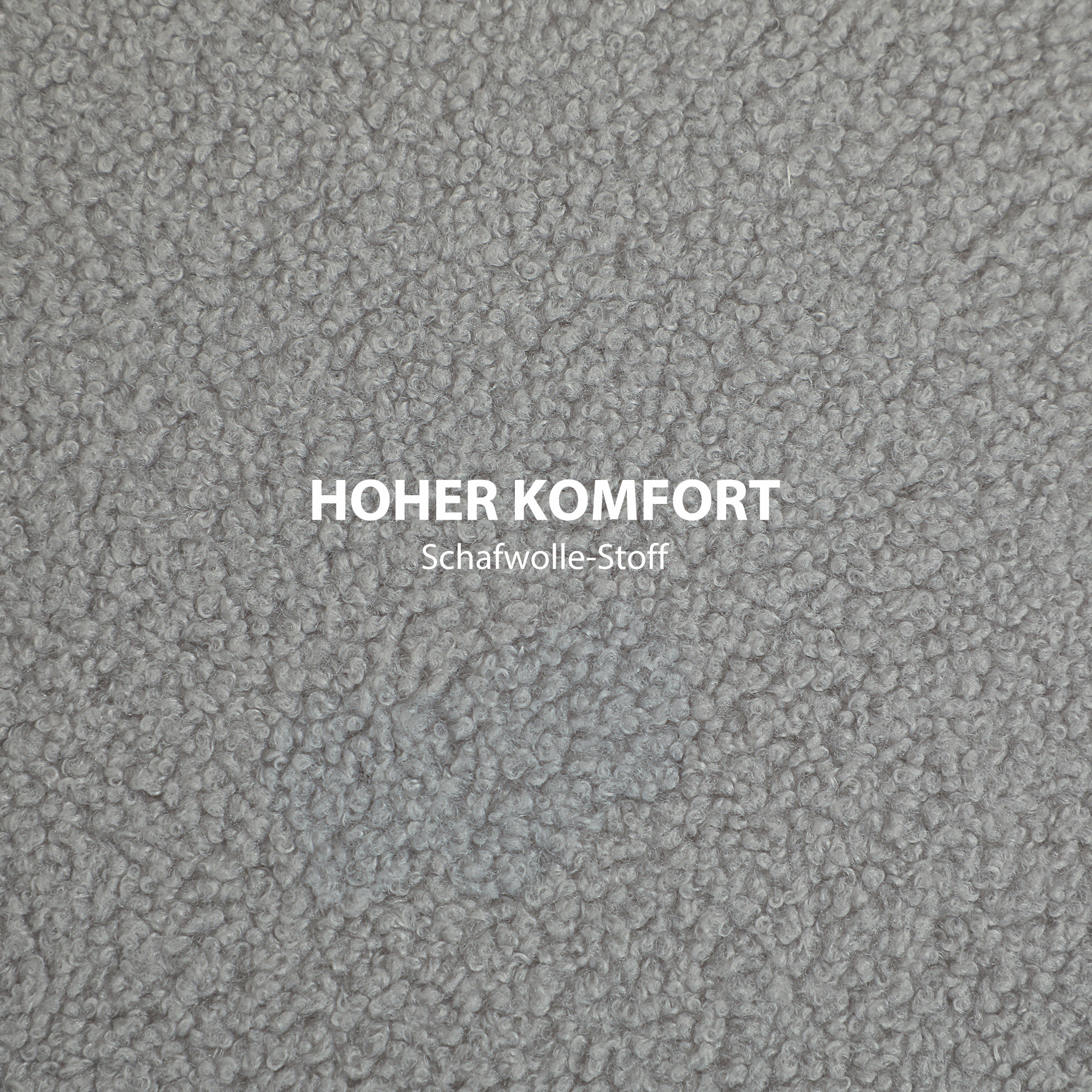Hocker Polsterhocker, Teddyfleece, versteckter Stauraum, umkehrbarer Deckel, 56 cm x 56 cm x 42 cm, Grau