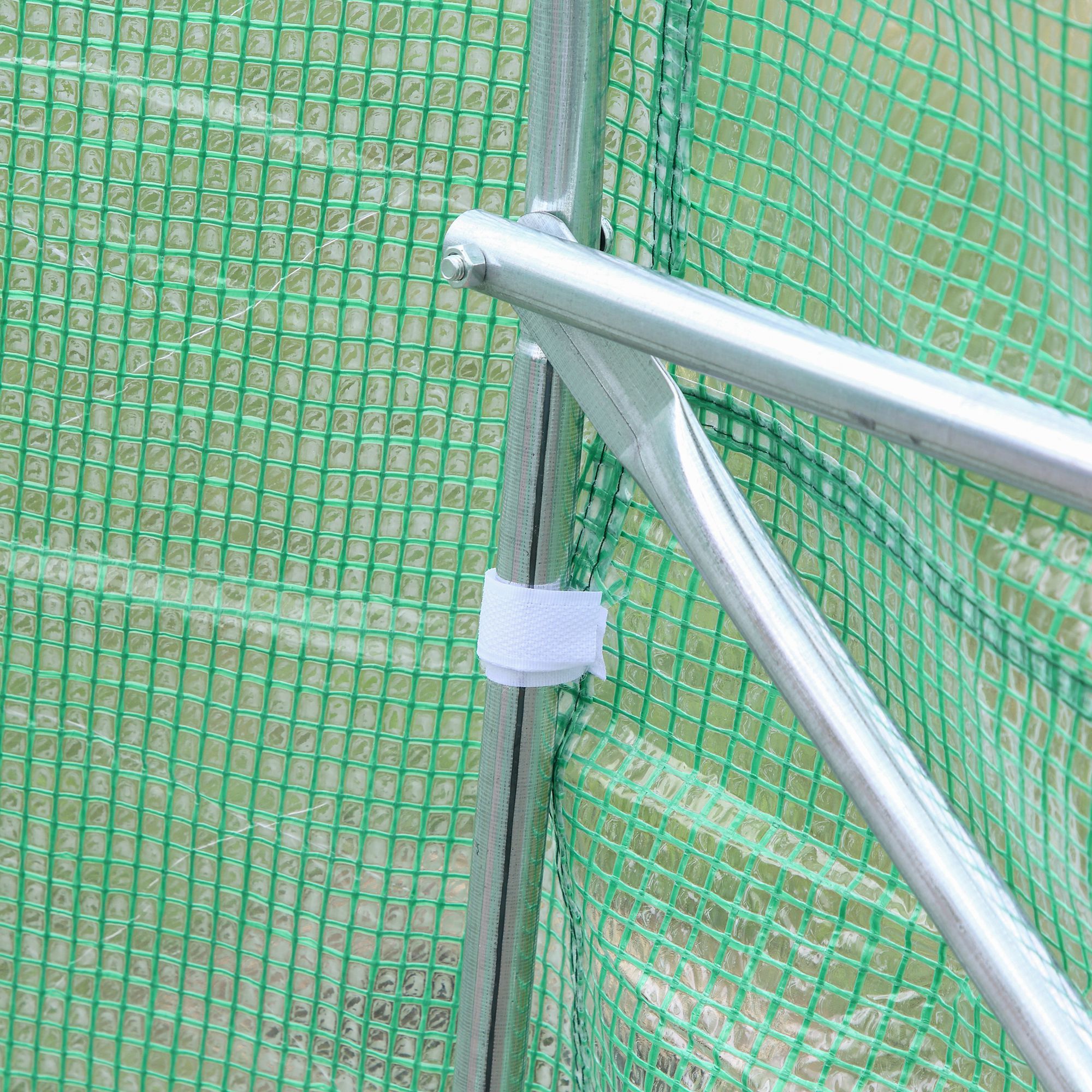 Folien Gewächshaus Foliengewächshaus Treibhaus Frühbeet Pflanzenhaus Tomatenhaus Giebeldach 450 × 300B × 205H cm