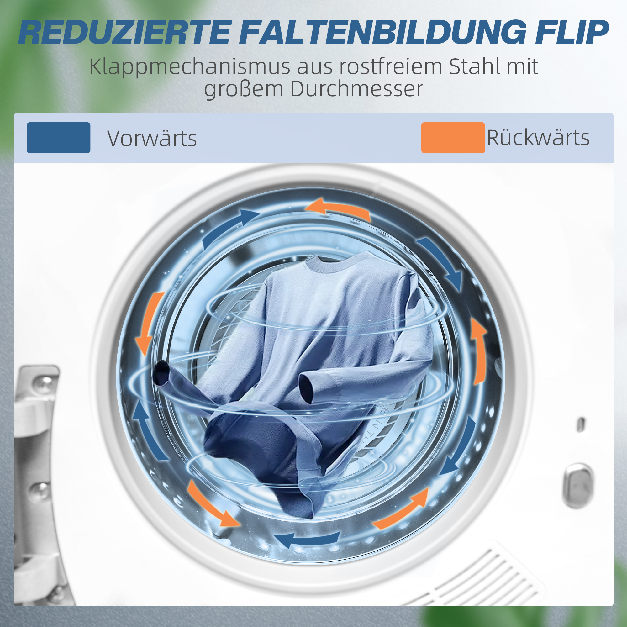 4kg Wäschetrockner, kompaktes Design, 5 Modi, Timer, Weiß+Schwarz
