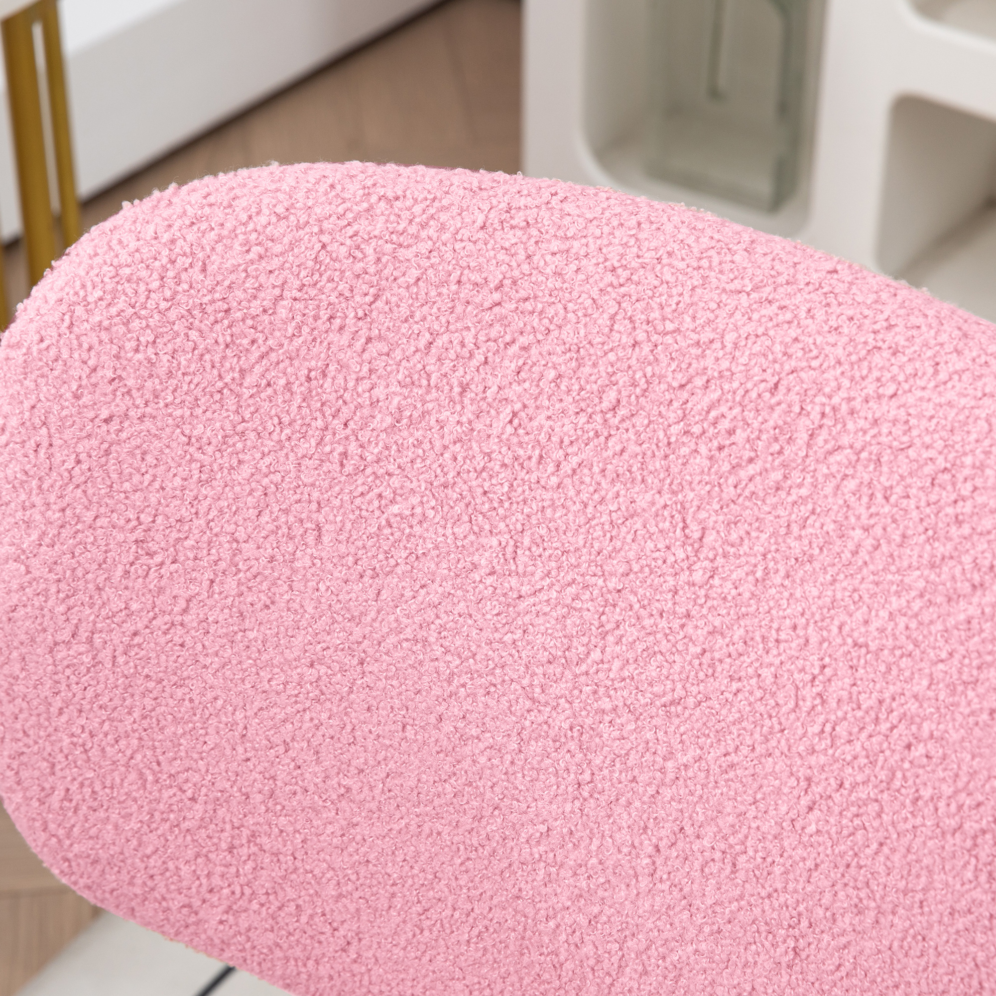 Bürostuhl Computerstuhl drehbar, höhenverstellbar, 48 cm x 53 cm x 80-90 cm, Rosa