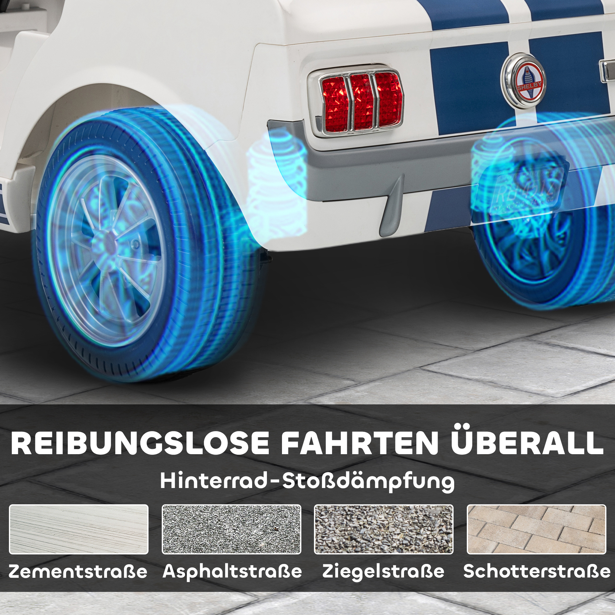 Kinderfahrzeug Ford Shelby GT350 - weiß
